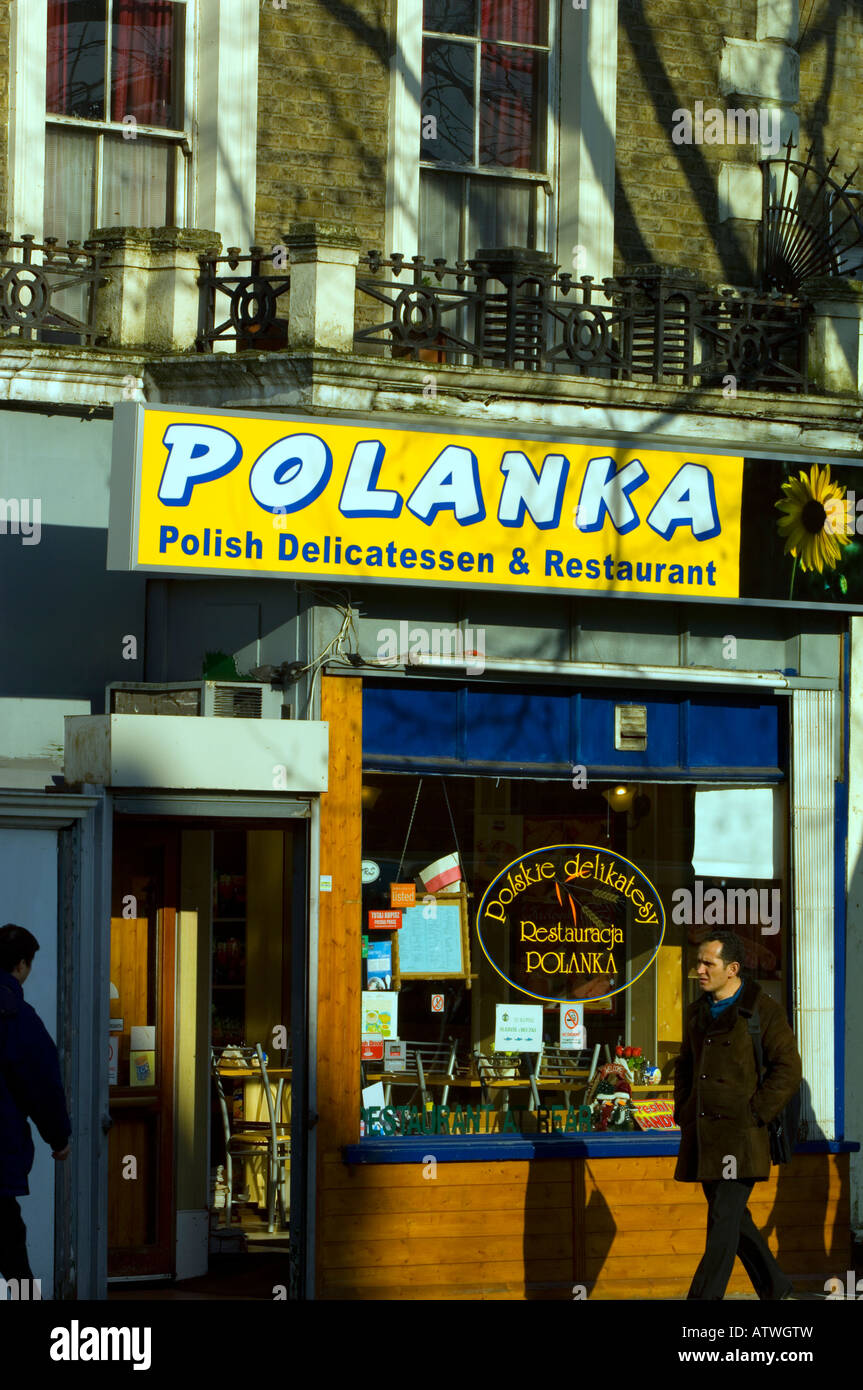 Shop selling Polish food and produce on King s Street Hammersmith W6 London United Kingdom Stock Photo