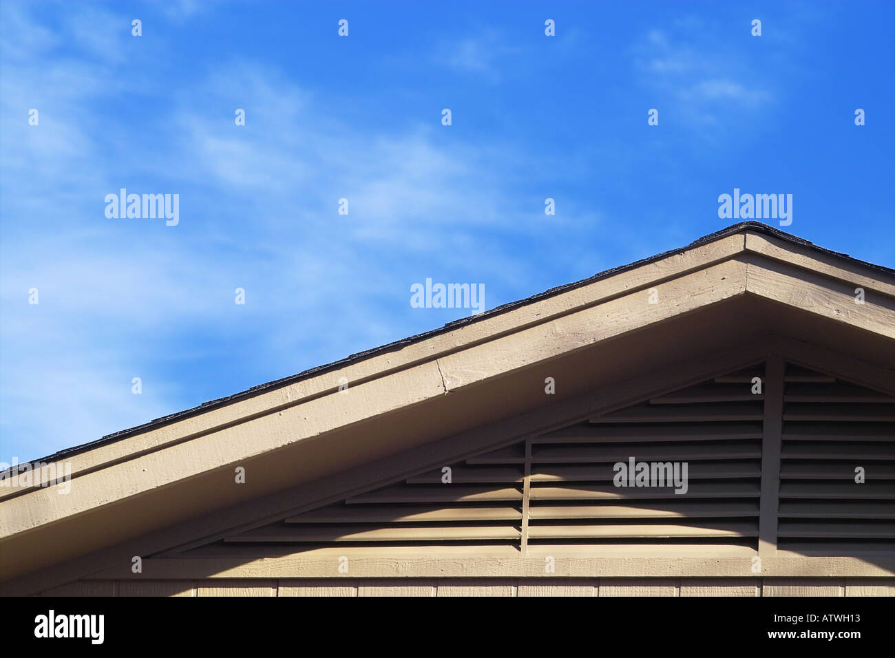 clean roofline with vents Stock Photo