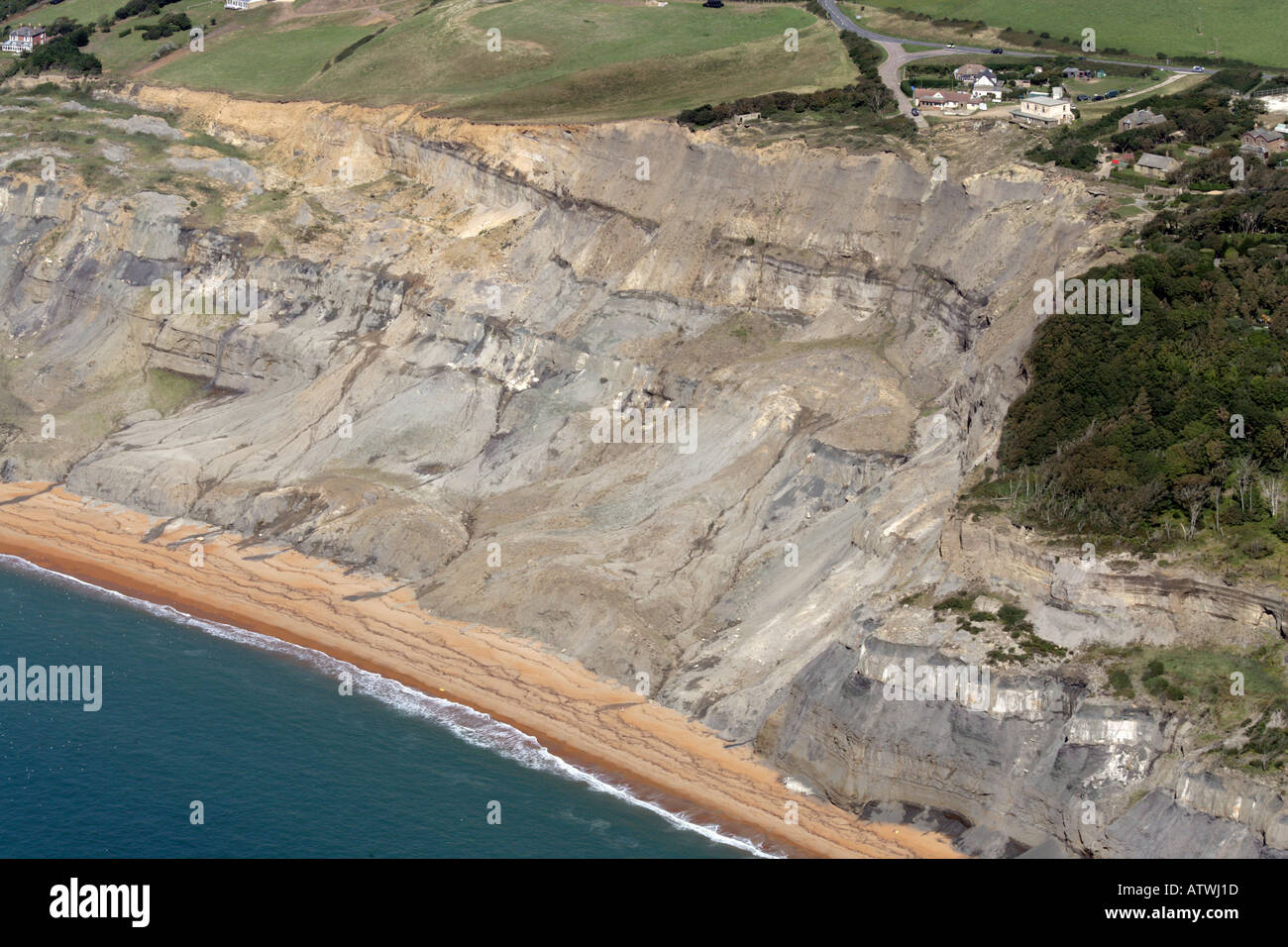 Coastal Land Slip Stock Photo Alamy