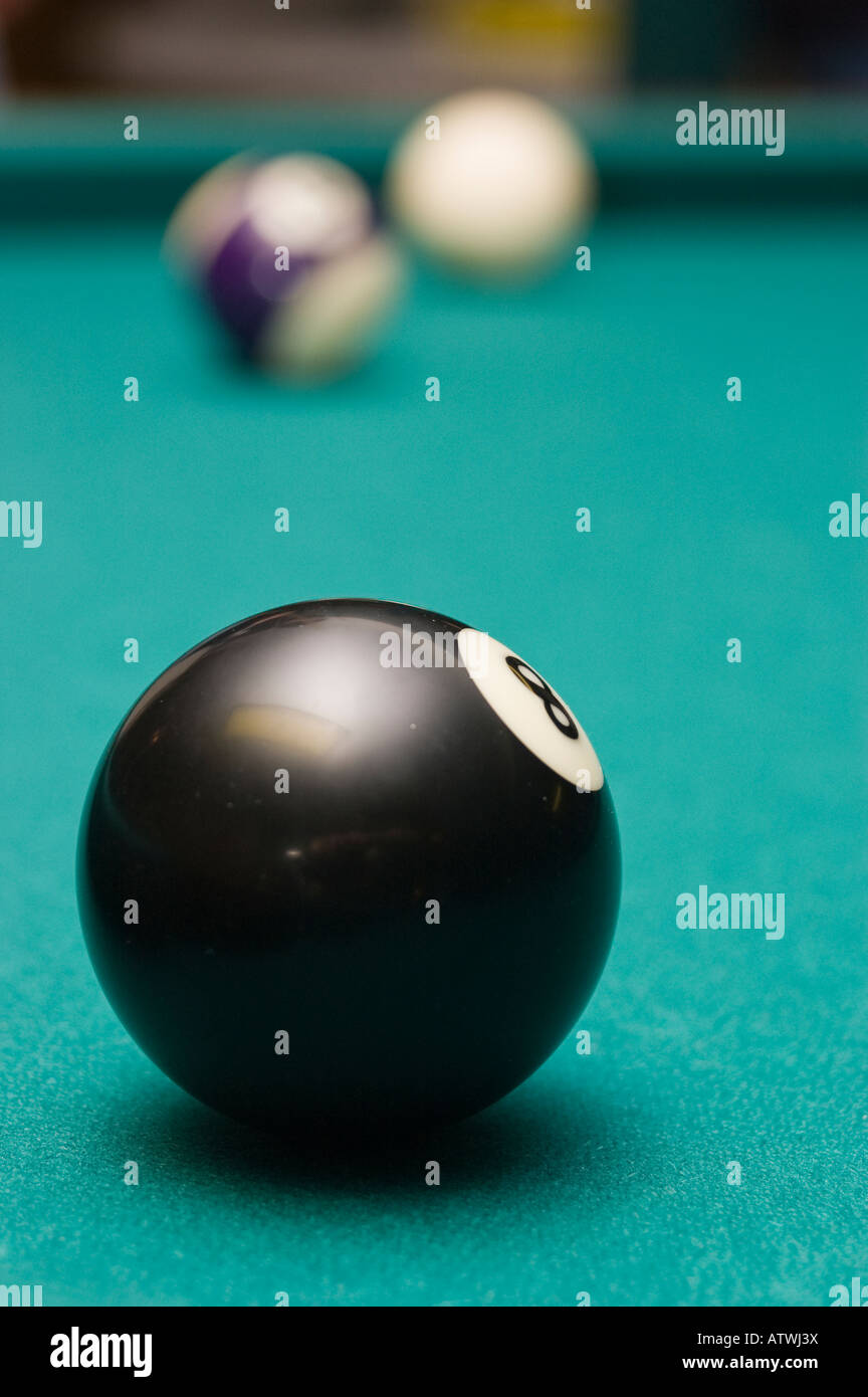Black billiard ball Stock Photo Alamy
