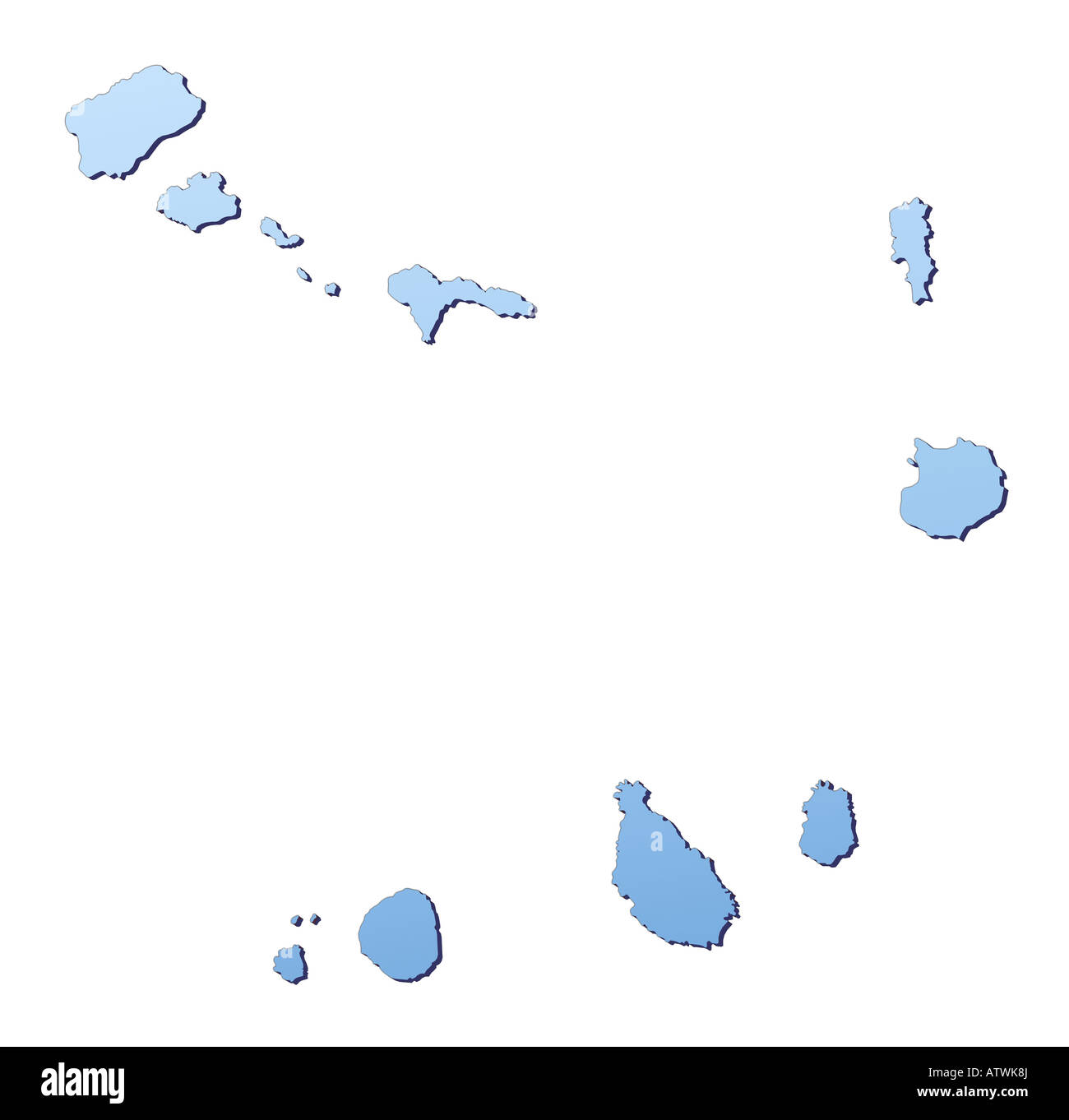 Cape Verde map Stock Photo