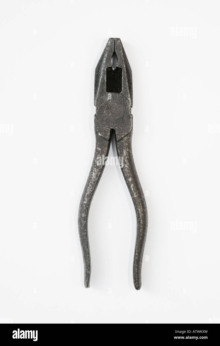 VIntage pliers against a white background Stock Photo