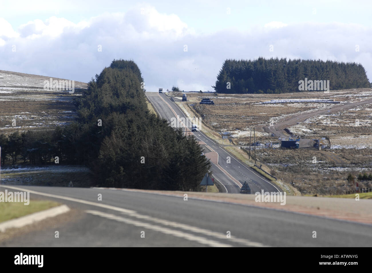 Scottish Border view Scotland on A68 road border viewpoint scotland