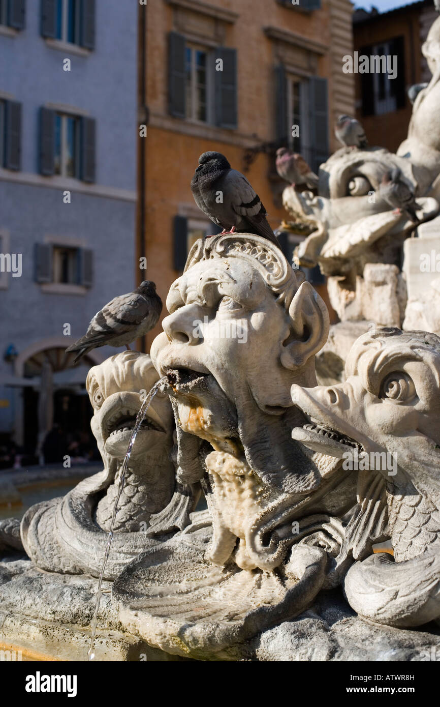 Fountain at Piazza della Rotonda, Rome. Italy Stock Photo