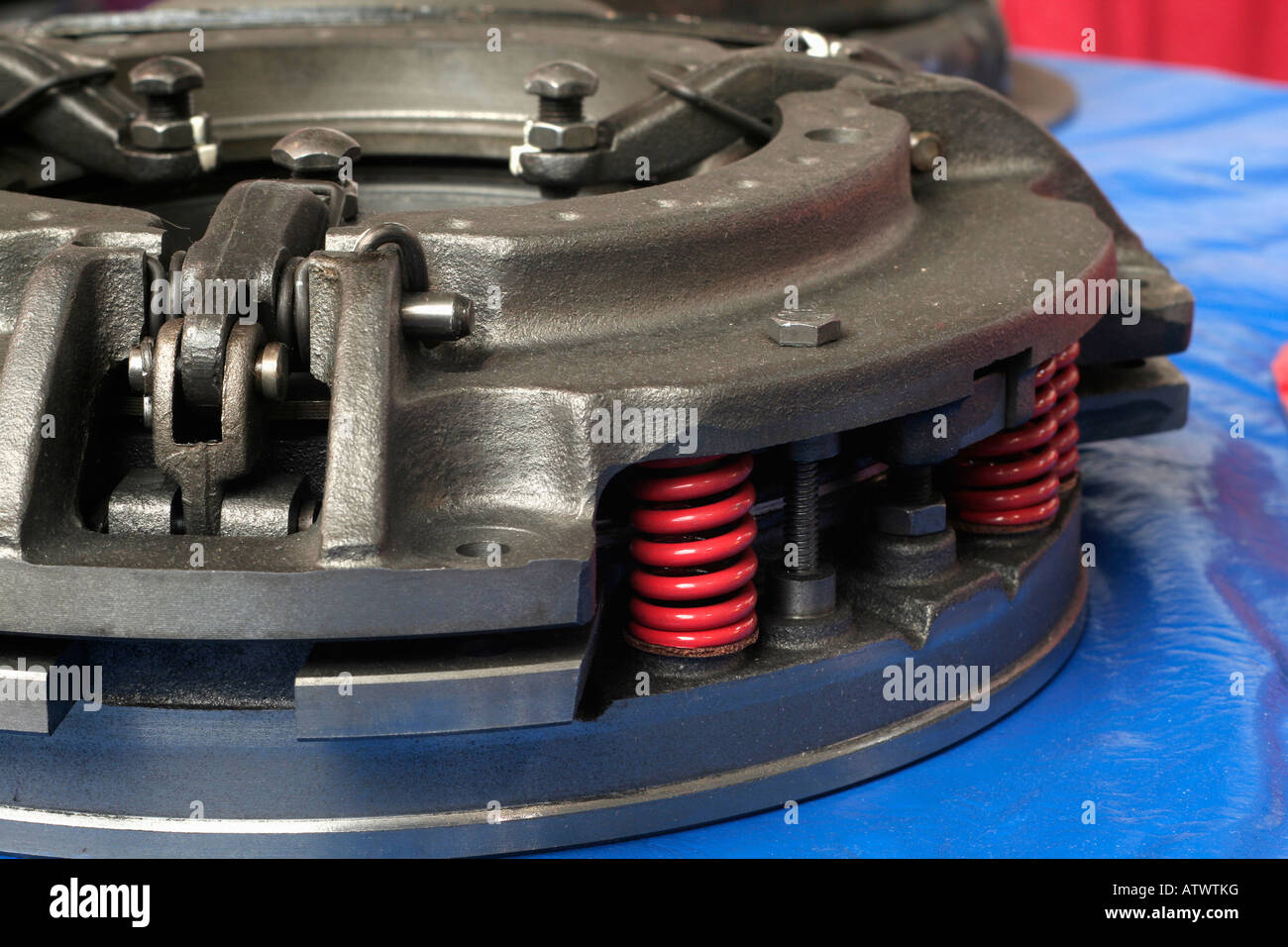 Dry friction clutch assembly Stock Photo Alamy