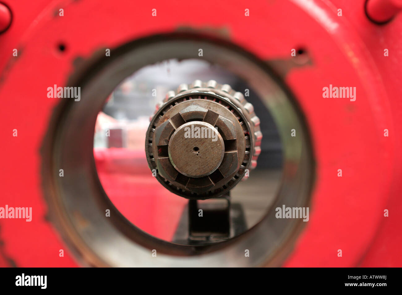Tapered roller bearing on wheel axle Stock Photo Alamy