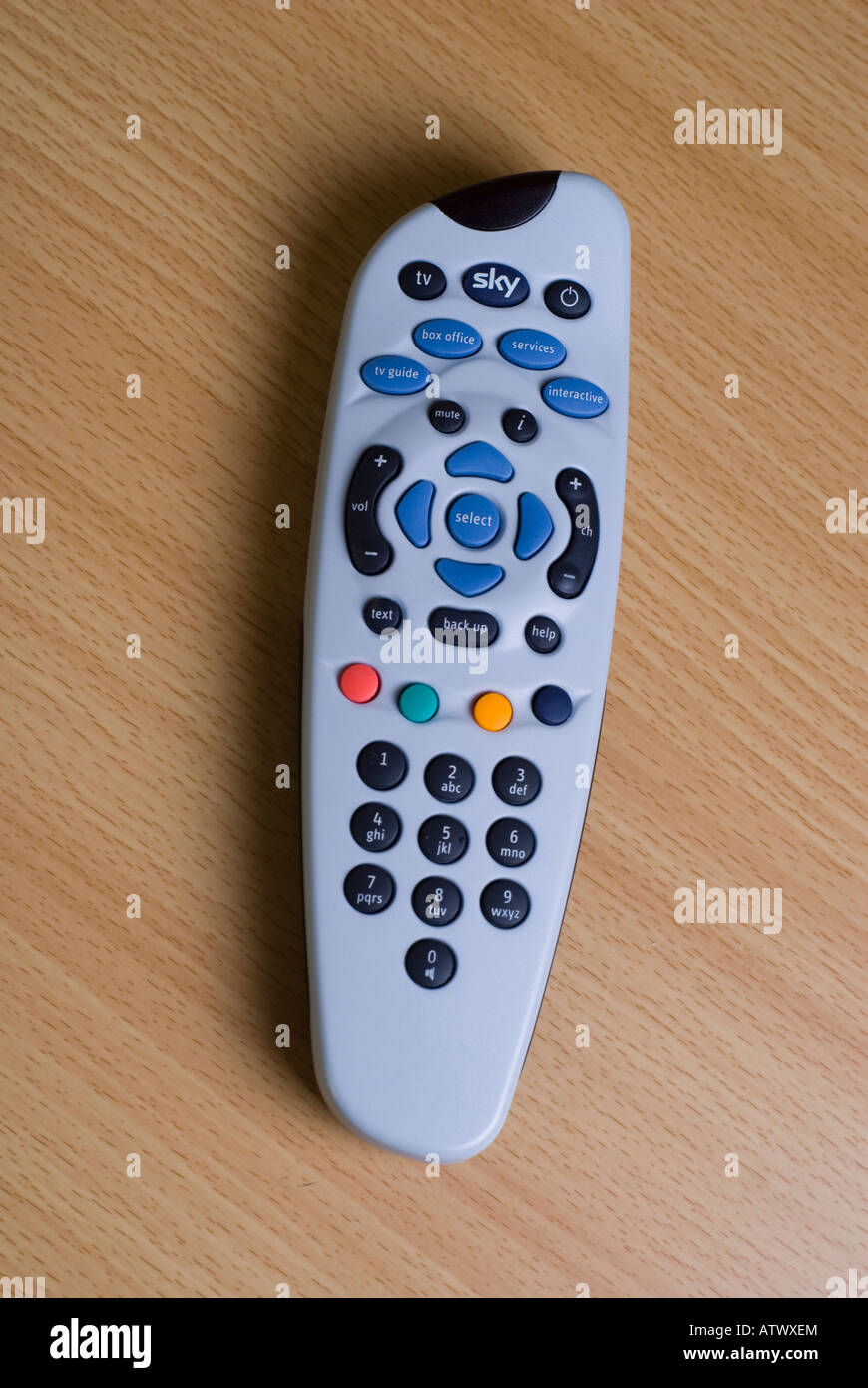 Sky TV remote control still life object Stock Photo