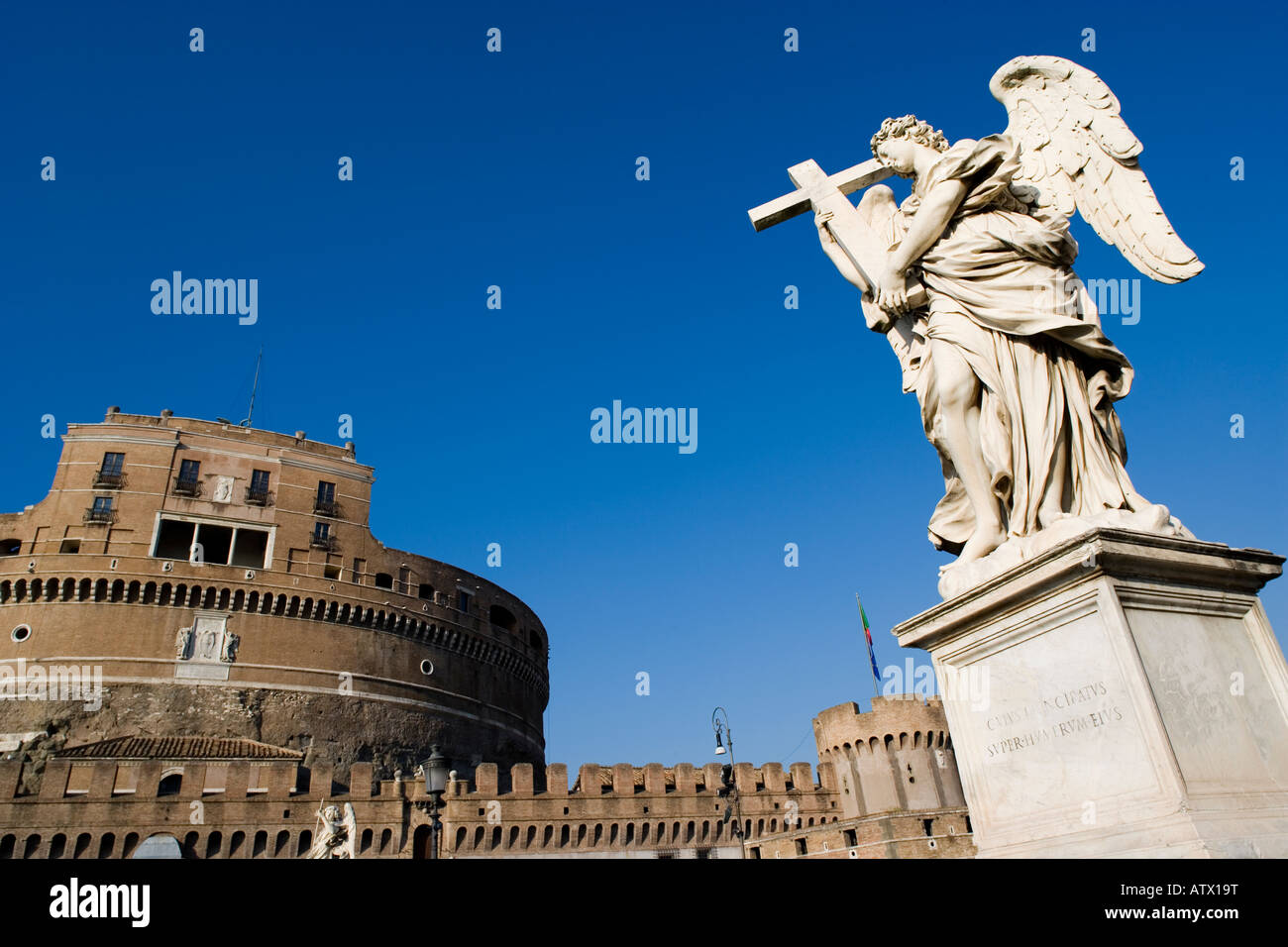 Angel statues bernini bridge angels hires stock photography and images