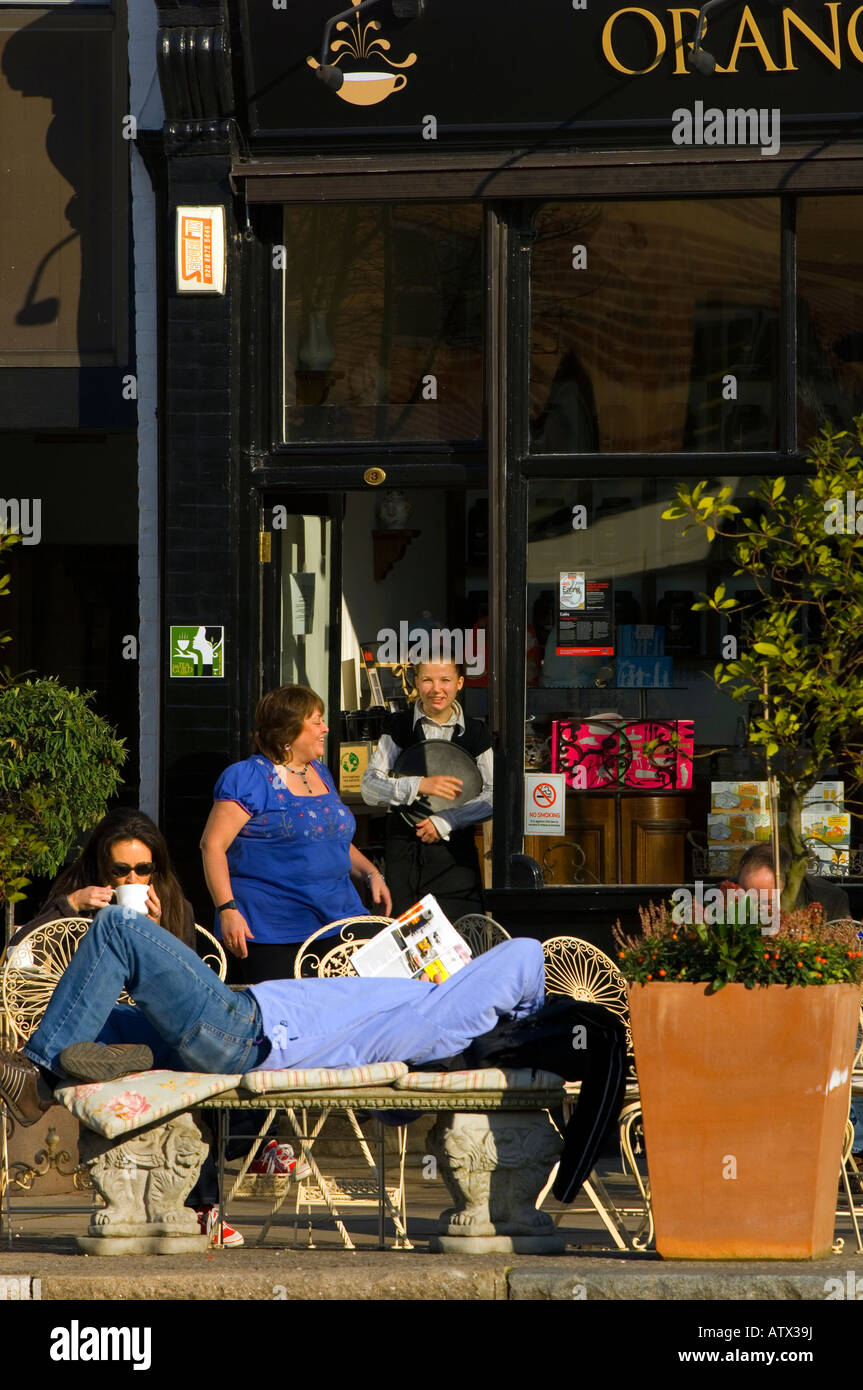 Cafe bar on White Hart Lane Barnes SW13 London United Kingdom Stock