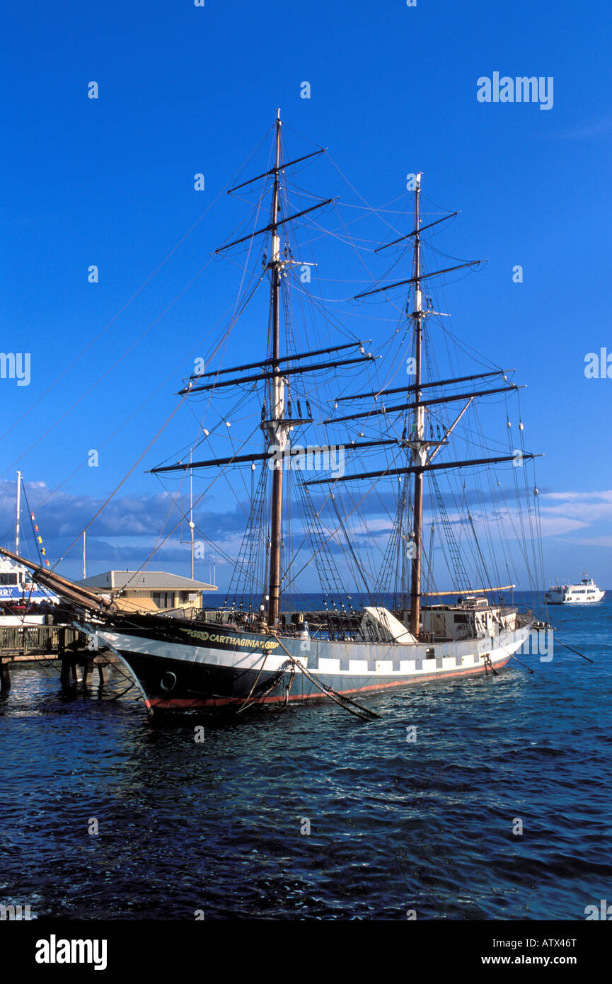Afternoon light on the Carthaginian whaling ship at the entrance to