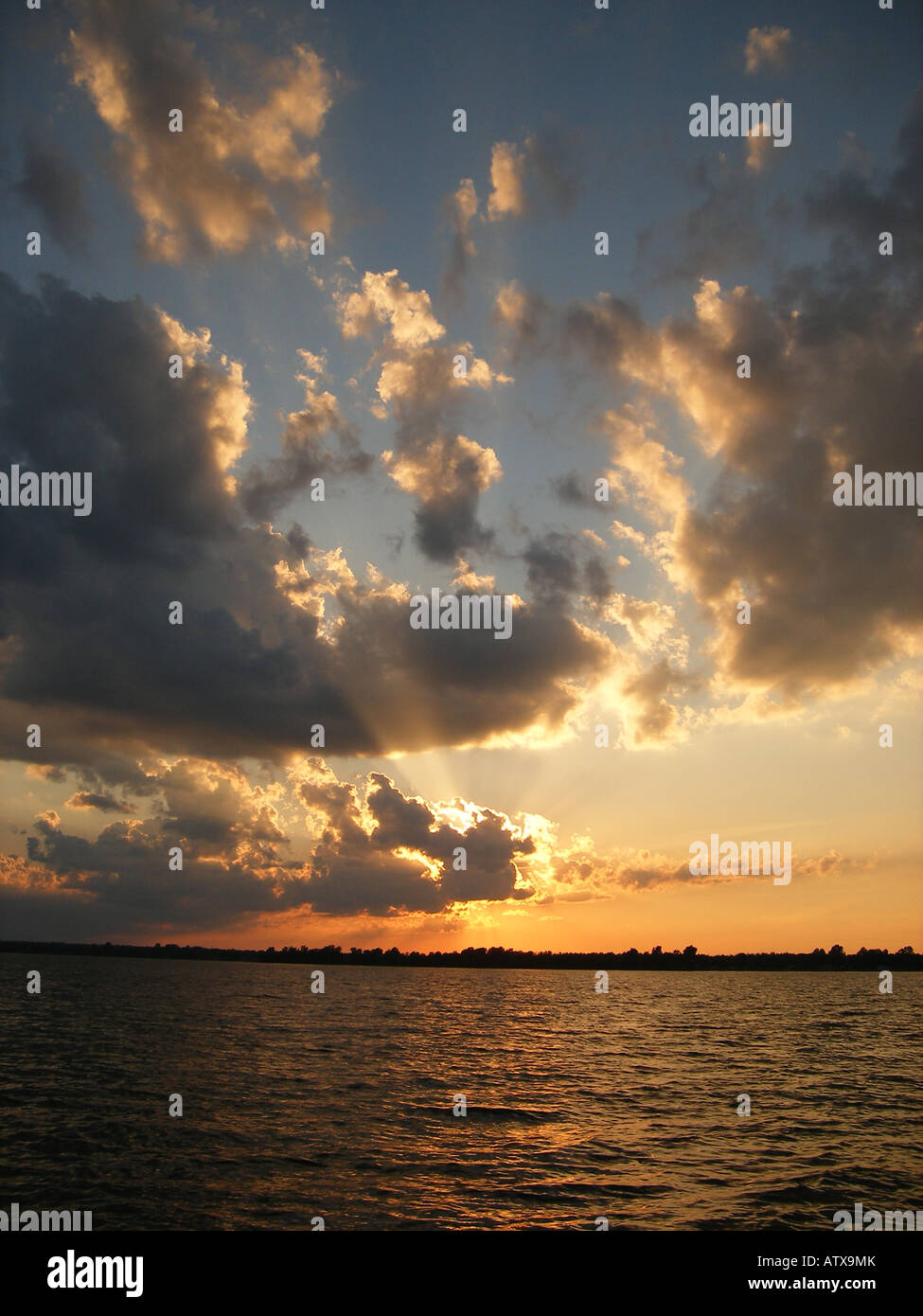AJD59695, sunset, Lake Champlain, St Albans, VT, Vermont Stock Photo Alamy
