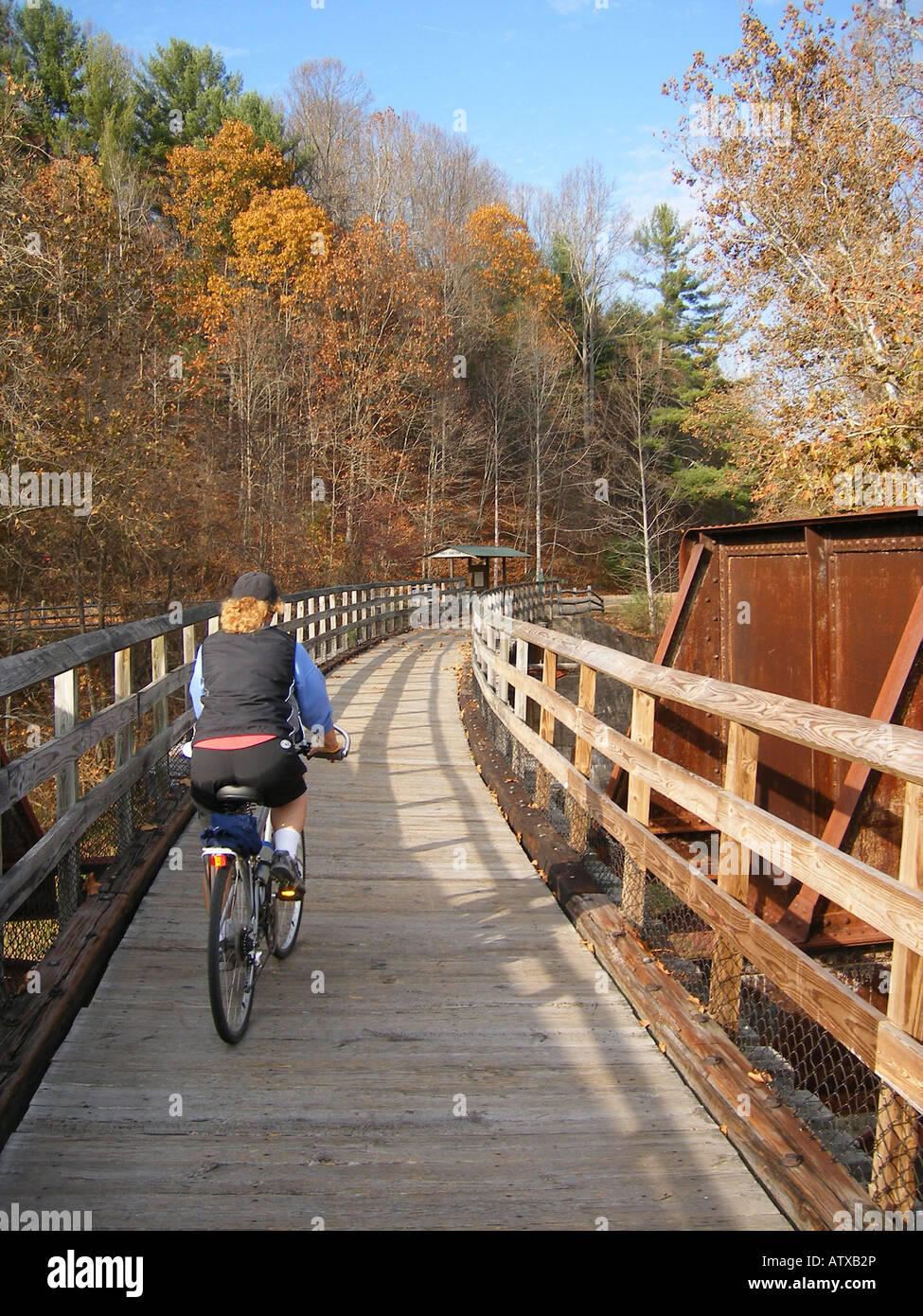 AJD59729, woman, biking, New River State Park, Galax, Virginia, VA