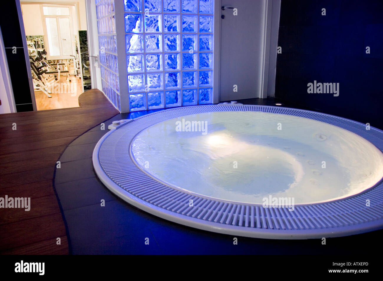 Jacuzzi room Eden Gym Wellness Center Genoa Ligury Italy Stock Photo