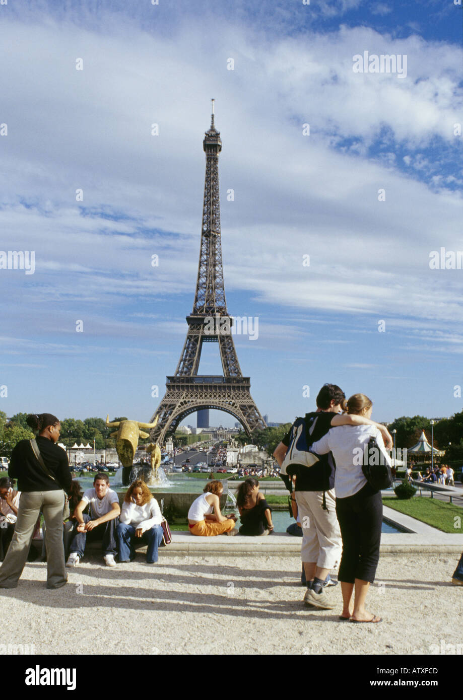 The Eiffel Tower Paris France Stock Photo