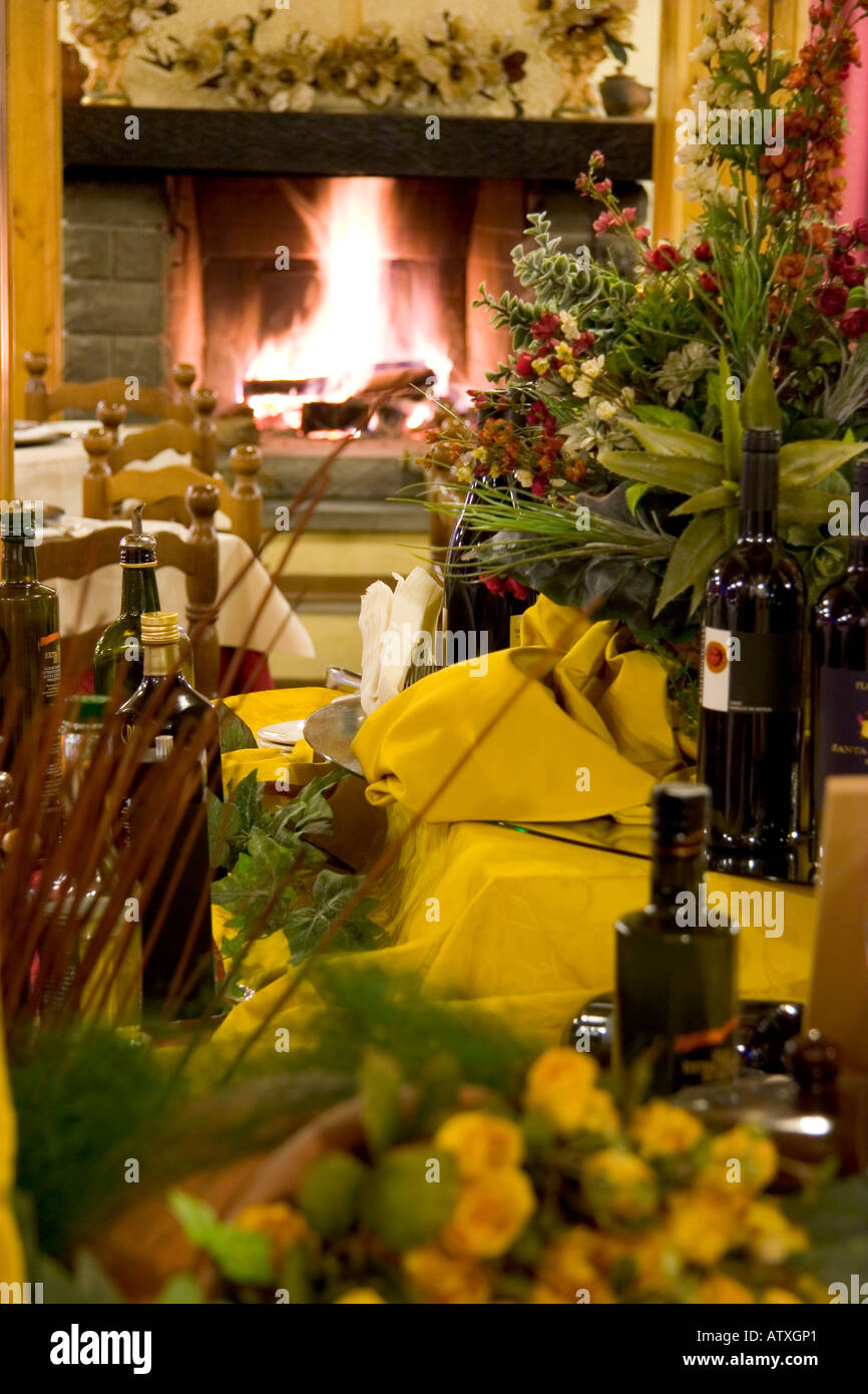 Restaurant I Pionieri Hotel Val di Luce Abetone Tuscany Italy Stock Photo