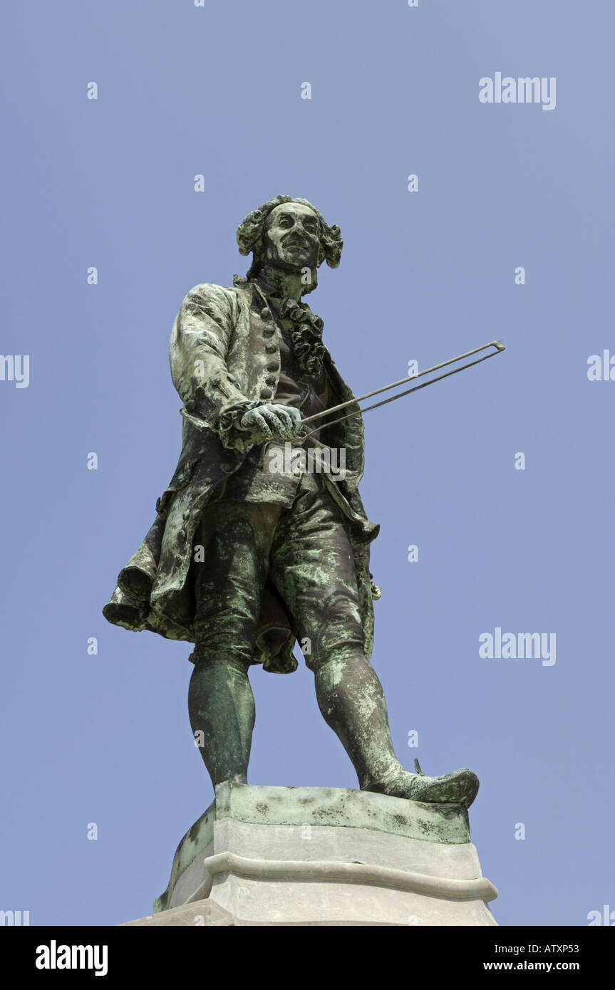 Piran, monument, Guiseppe Tartini Stock Photo