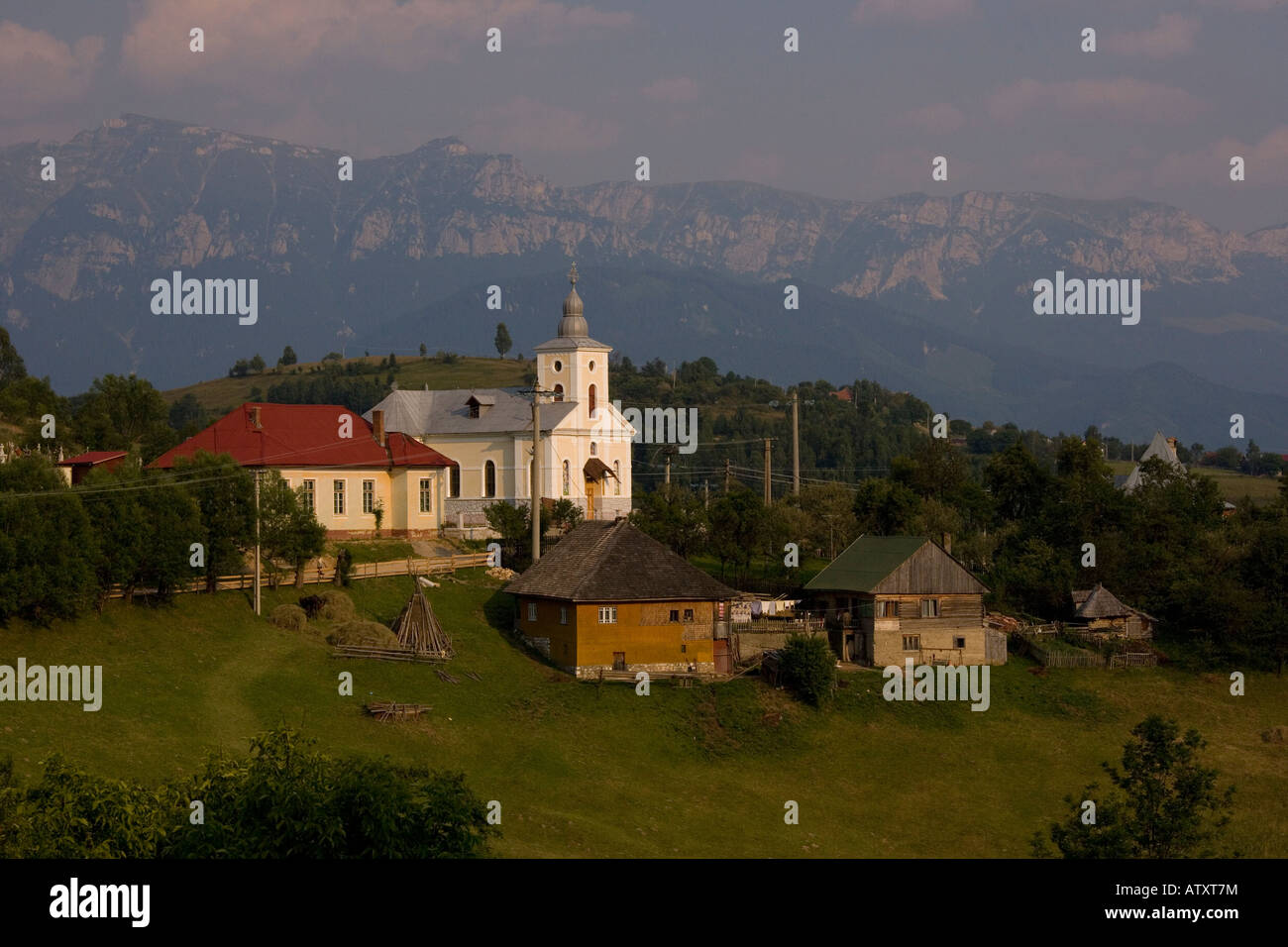 Village of Magura In the Piatra Craiulu Mountains Romania Stock Photo