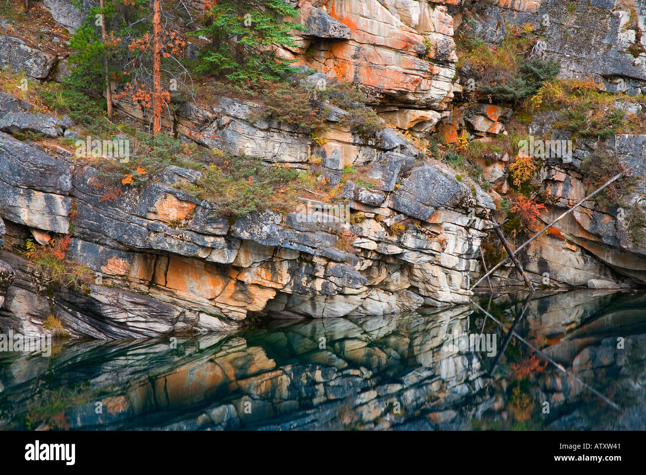 Horseshoe lake, Jasper National Park, Jasper, Alberta, Canada Stock
