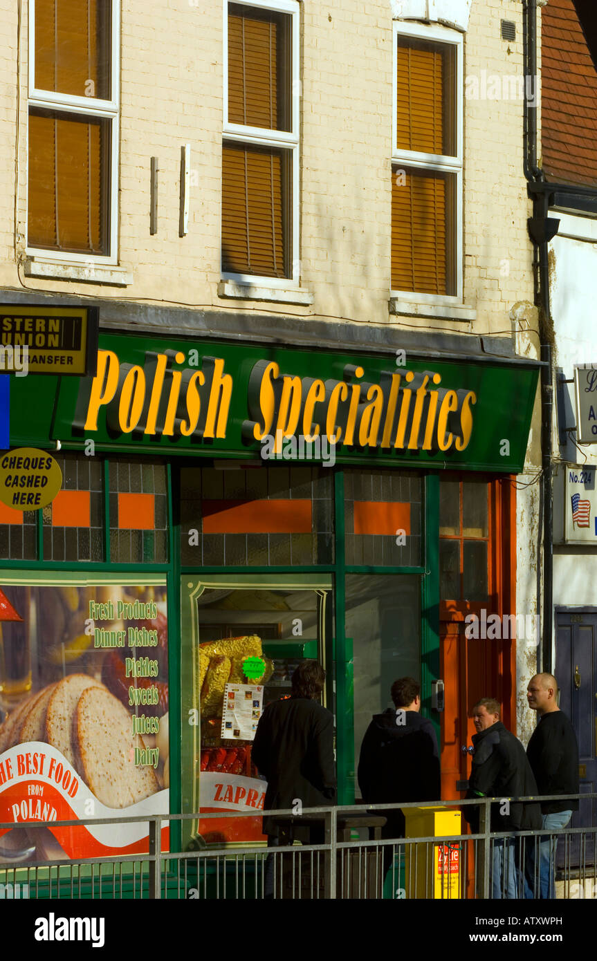 Shop selling Polish food and produce King s Street Hammersmith W6 London United Kingdom Stock Photo