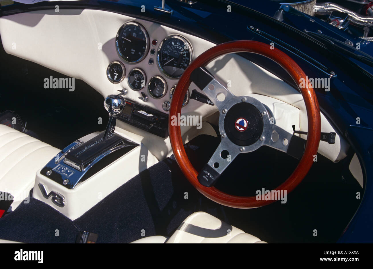 Interior Of Classic Car Stock Photo Alamy
