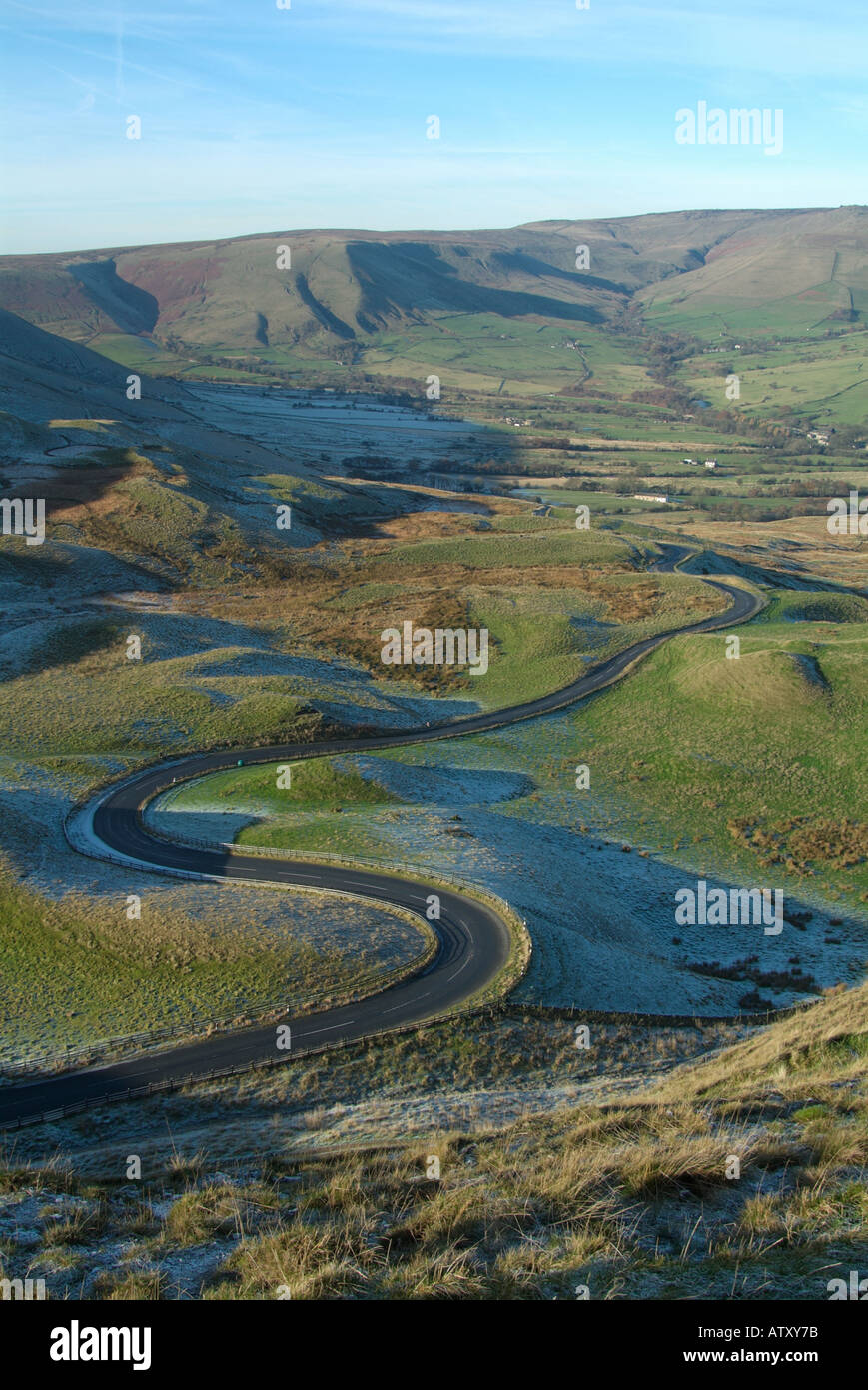 Edale valley mamtor valley Barber booth brown knoll derbyshire England UK  United Kingdom GB Great Britain EU European Stock Photo - Alamy