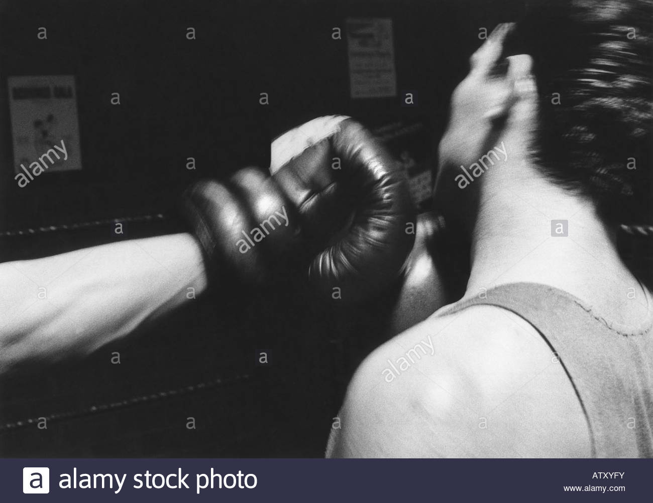 By Taking A Punch High Resolution Stock Photography and Images Alamy