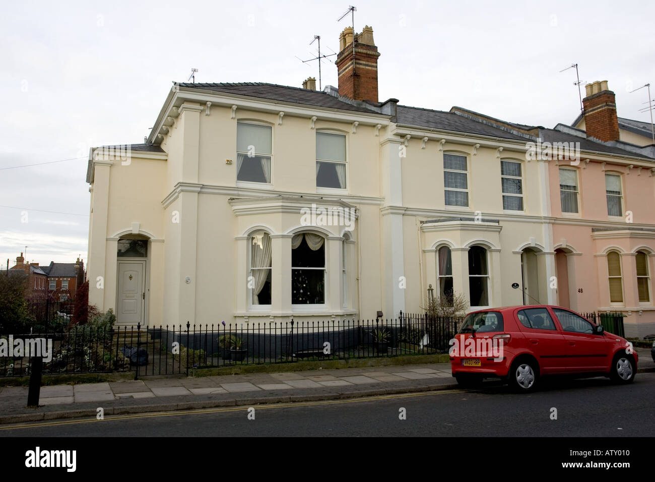 Large Victorian semi detached house Cheltenham UK Stock Photo Alamy