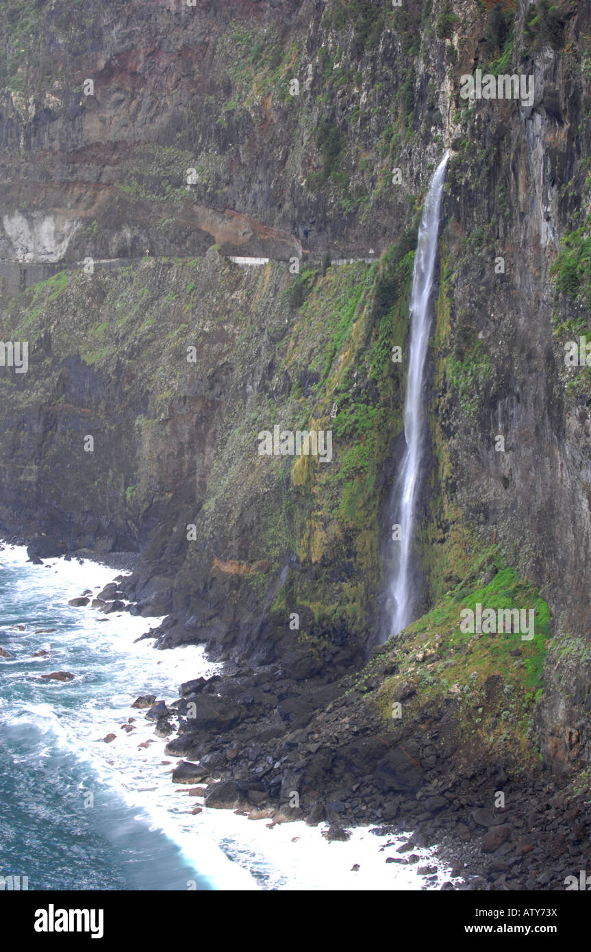 “Wedding veil waterfall”, Waterfall, Madeira Stock Photo Alamy