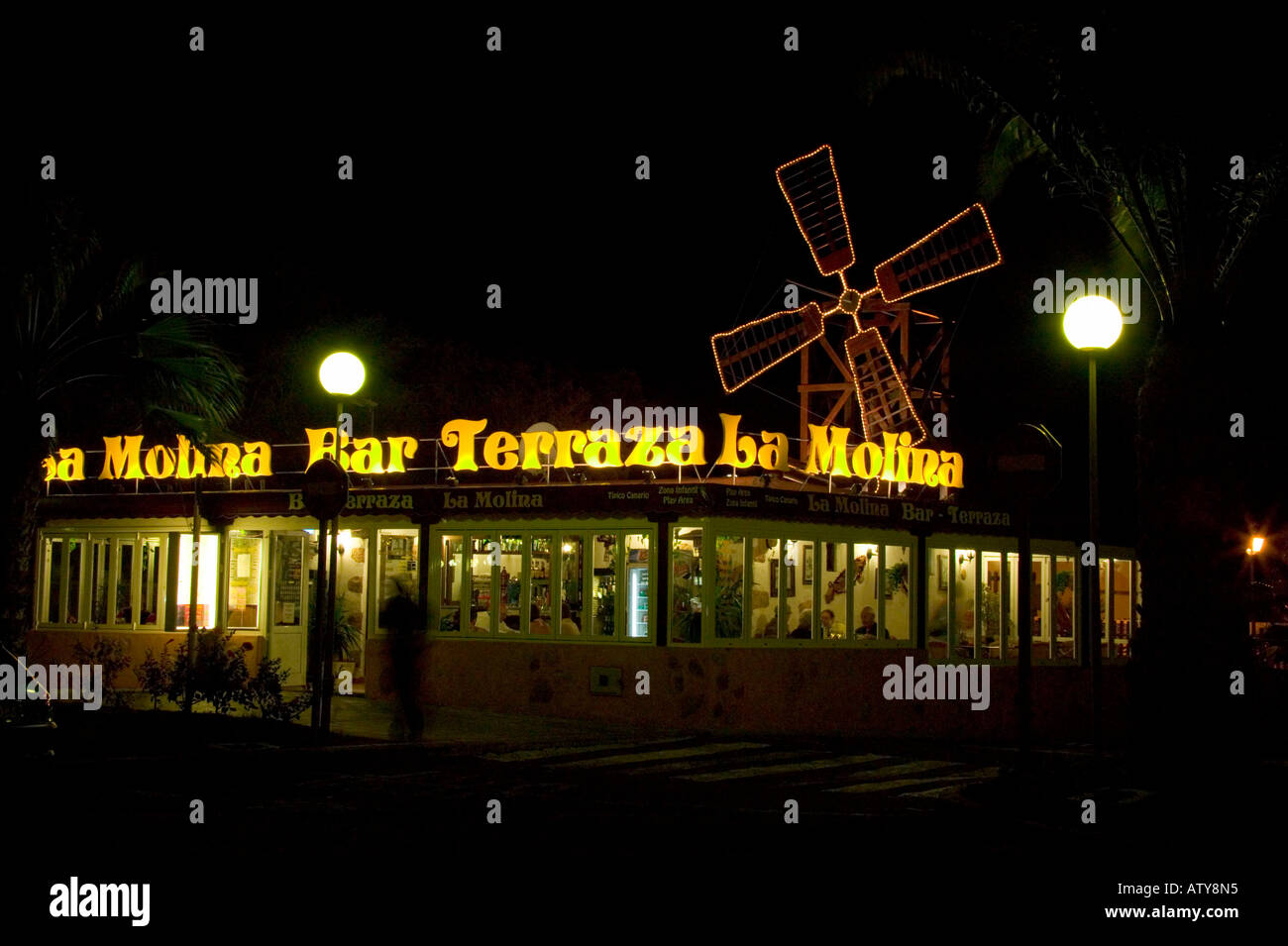 Nightlife Caleta de Fuste Stock Photo Alamy