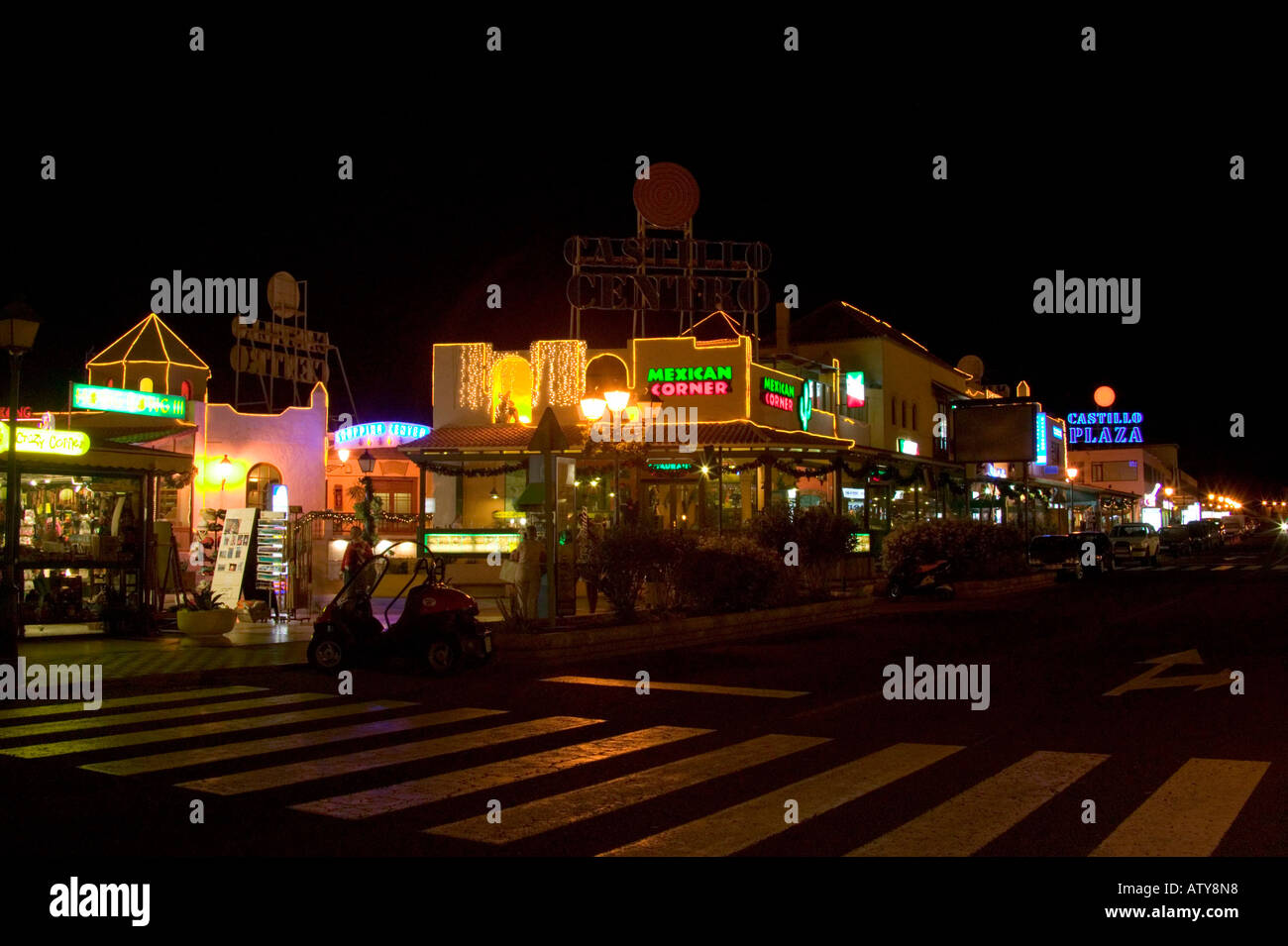 nightlife-caleta-de-fuste-stock-photo-alamy