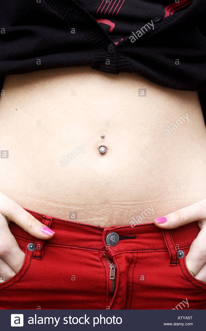 Woman Belly Button Fashion Stock Photos & Woman Belly Button Fashion