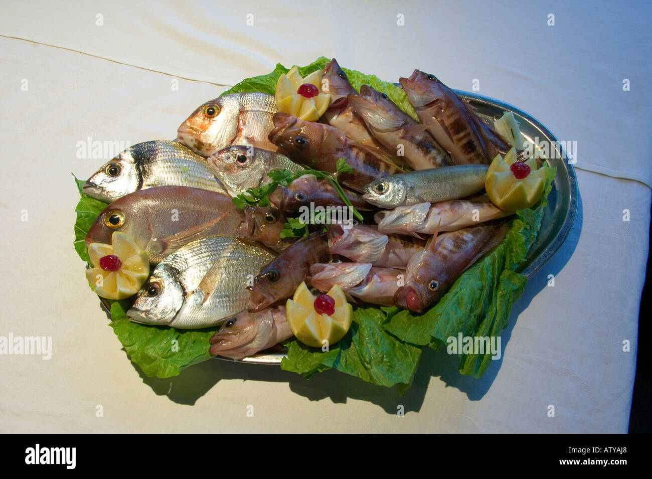 Platter of locally caught fresh fish Waikiki restaurant tapas bar on