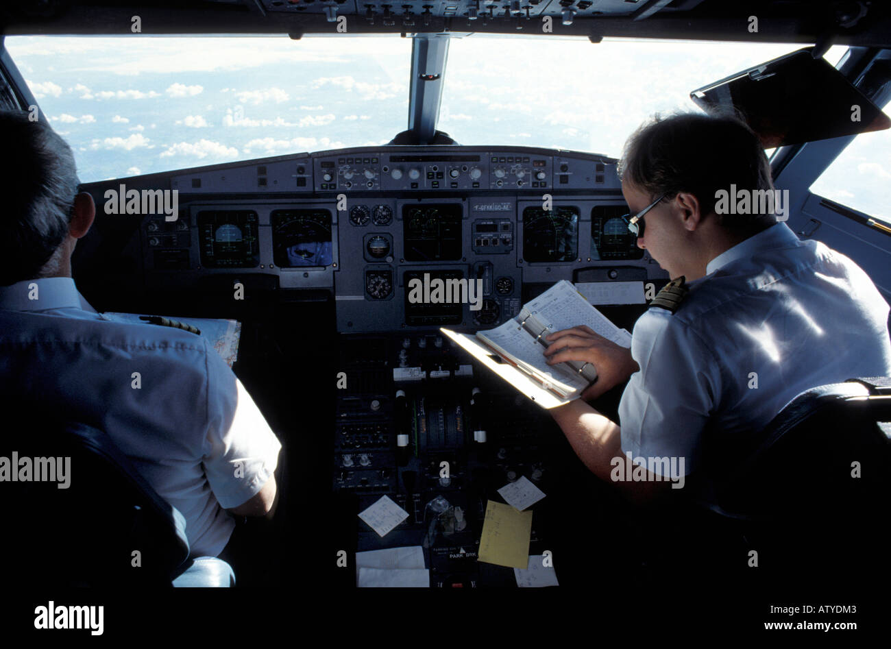 Airbus cockpit Italy Stock Photo