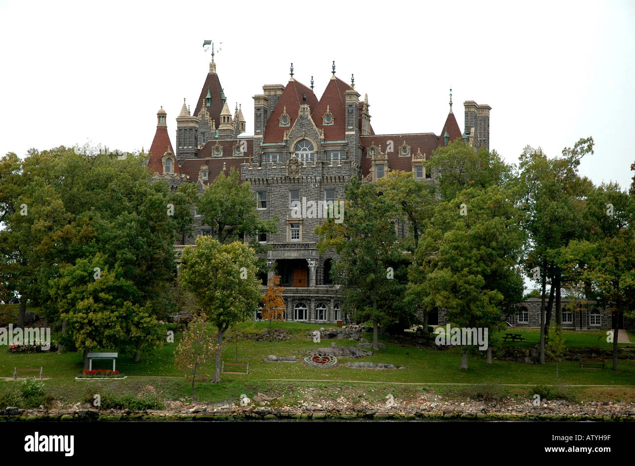 Boldt Castle on one of the 1000 islands, St Lawrence River, Canada. Stock Photo