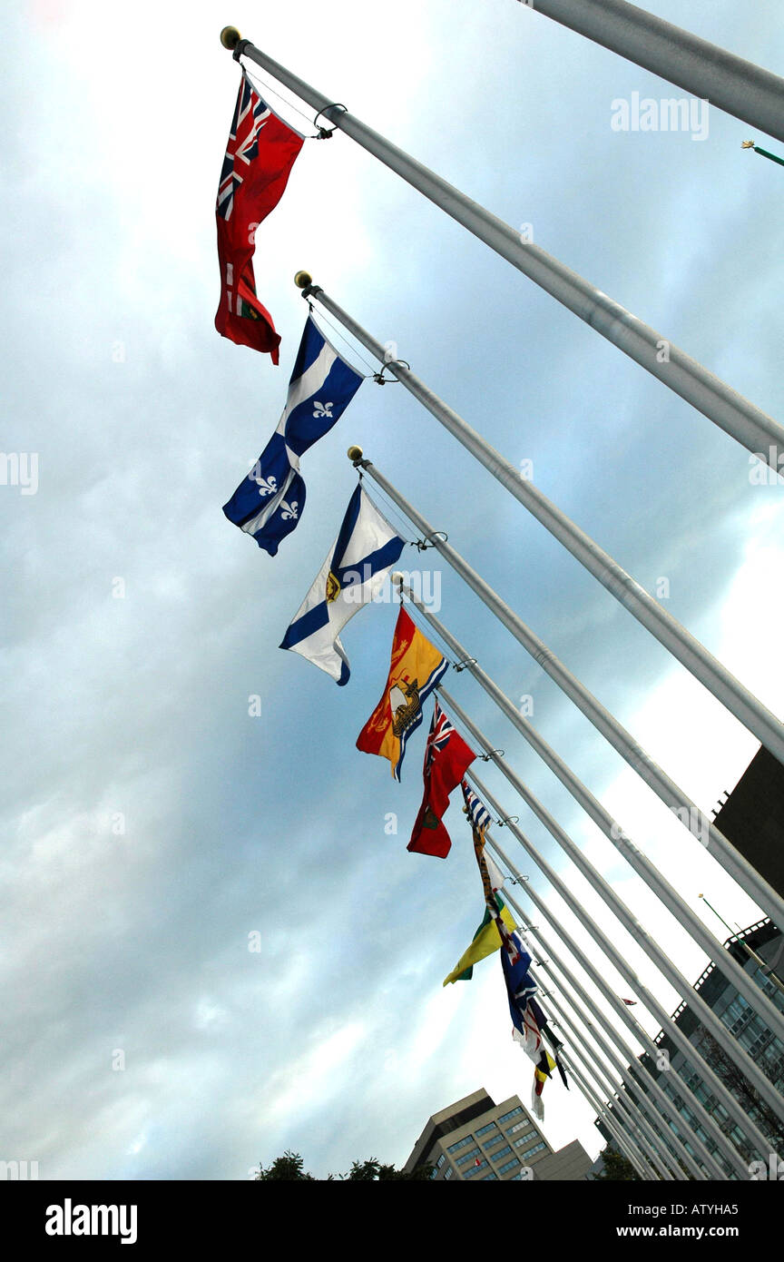 Flags of the Canadian Provinces Stock Photo Alamy