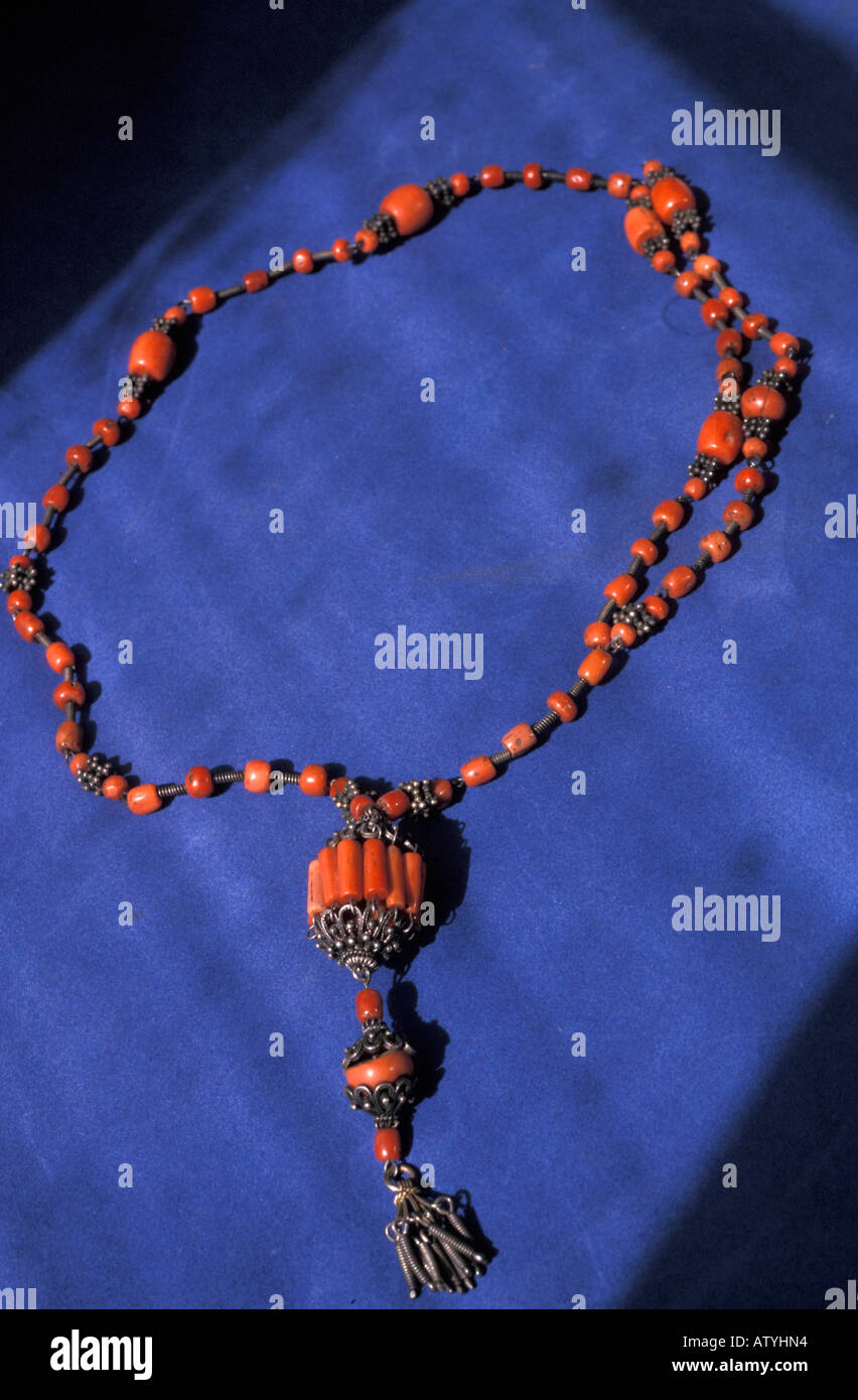 Eighteenth century necklace Coral Museum Torre del Greco Campania Italy Stock Photo