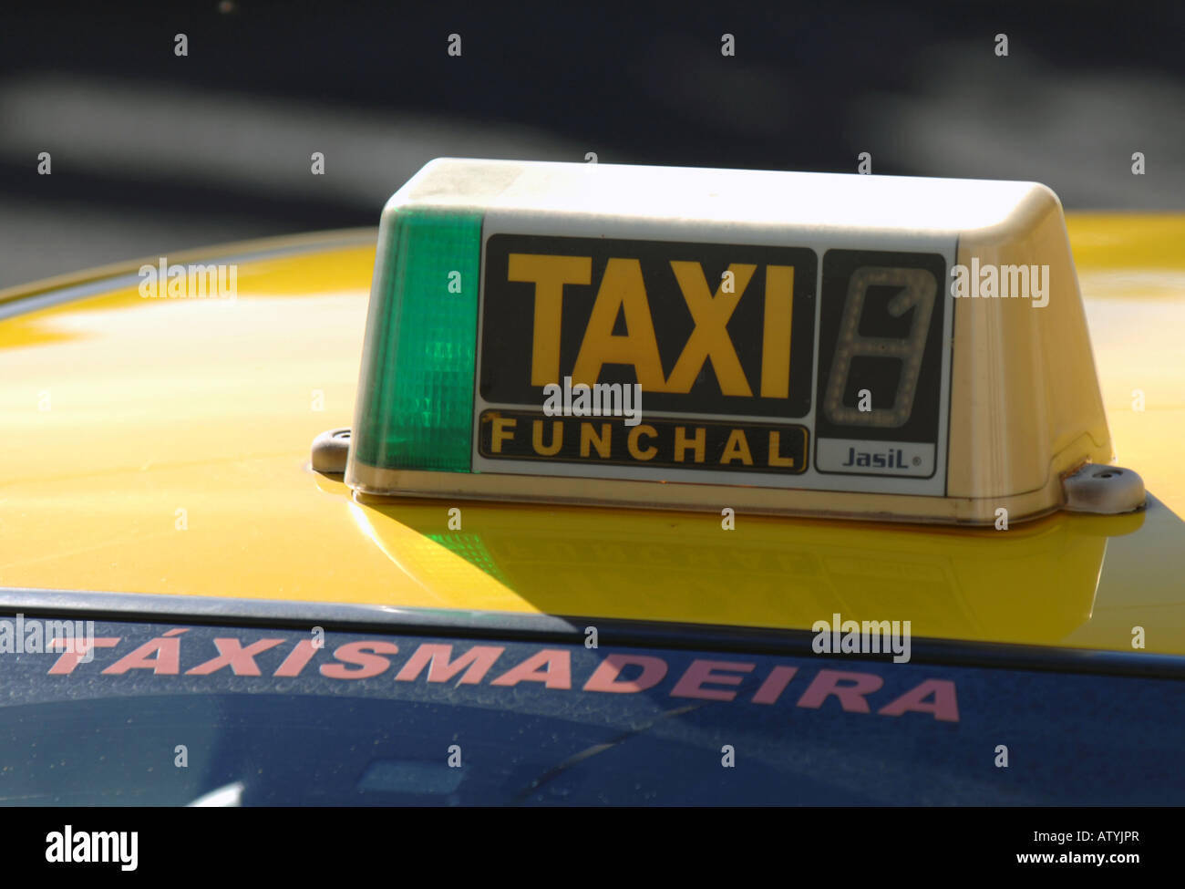 Madeira, Taxi cab, Funchal, Madeira Stock Photo Alamy