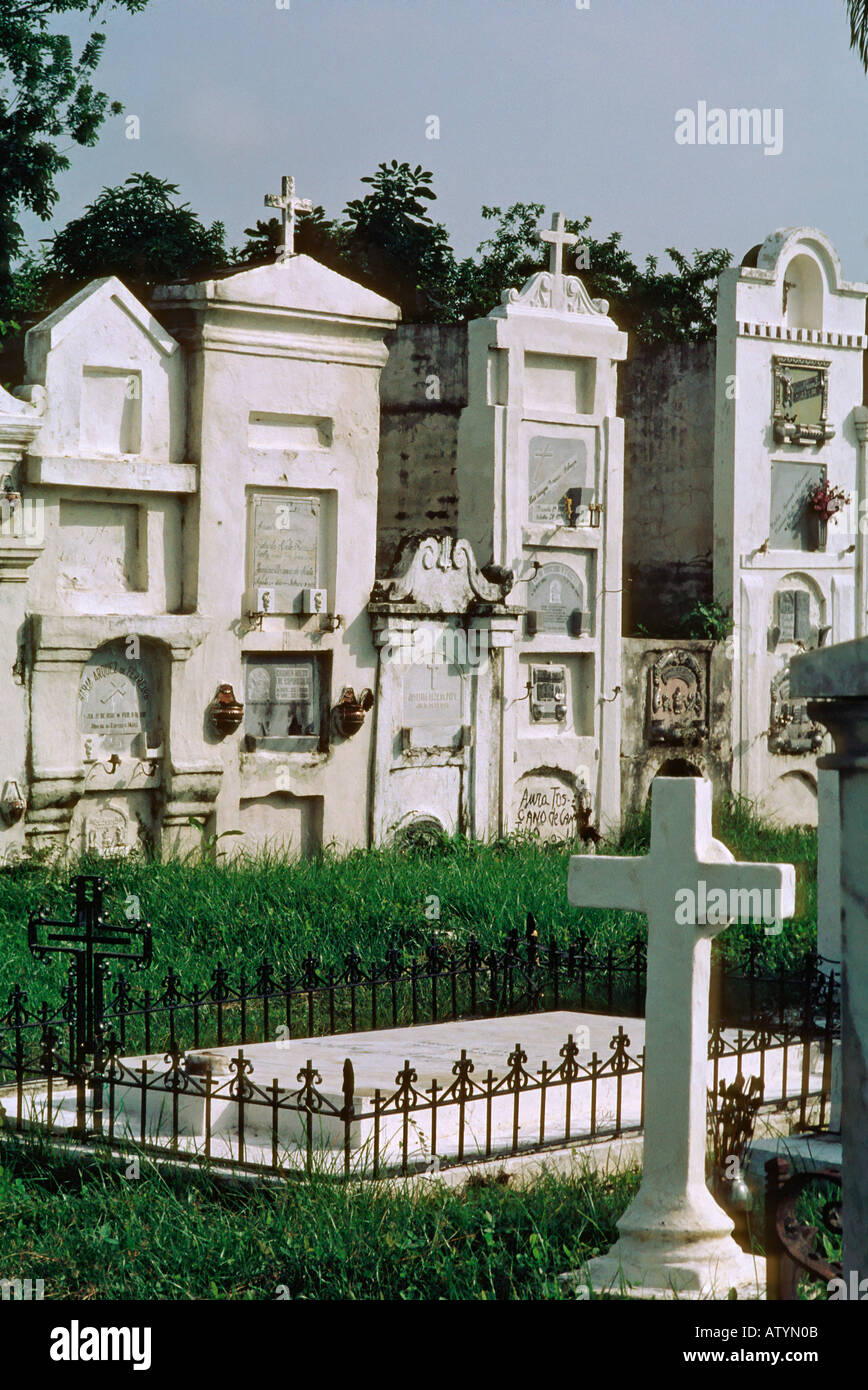 Tombs in a cemetery in Mompós Colombia Stock Photo