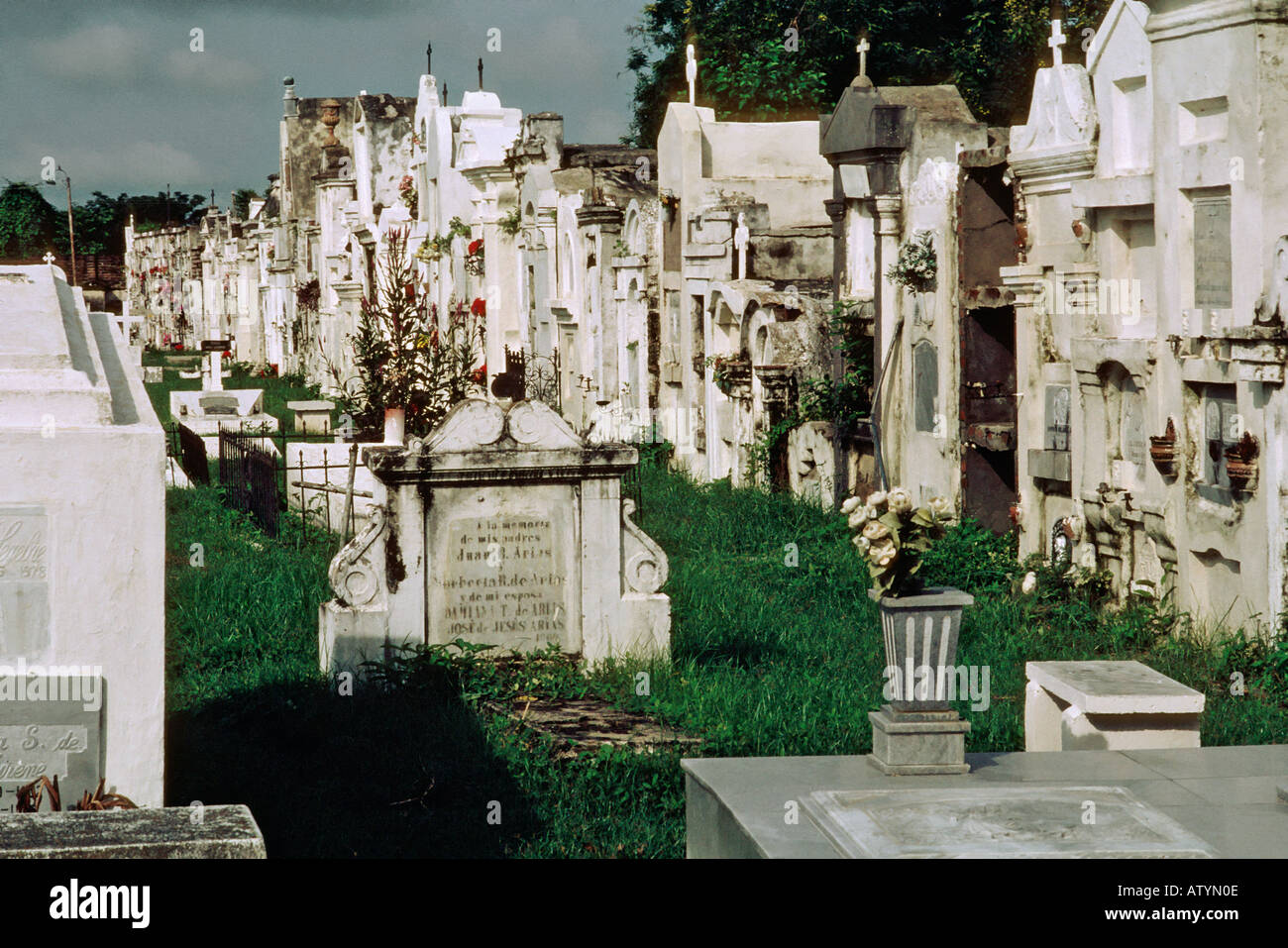 Tombs in a cemetery in Mompós Colombia Stock Photo