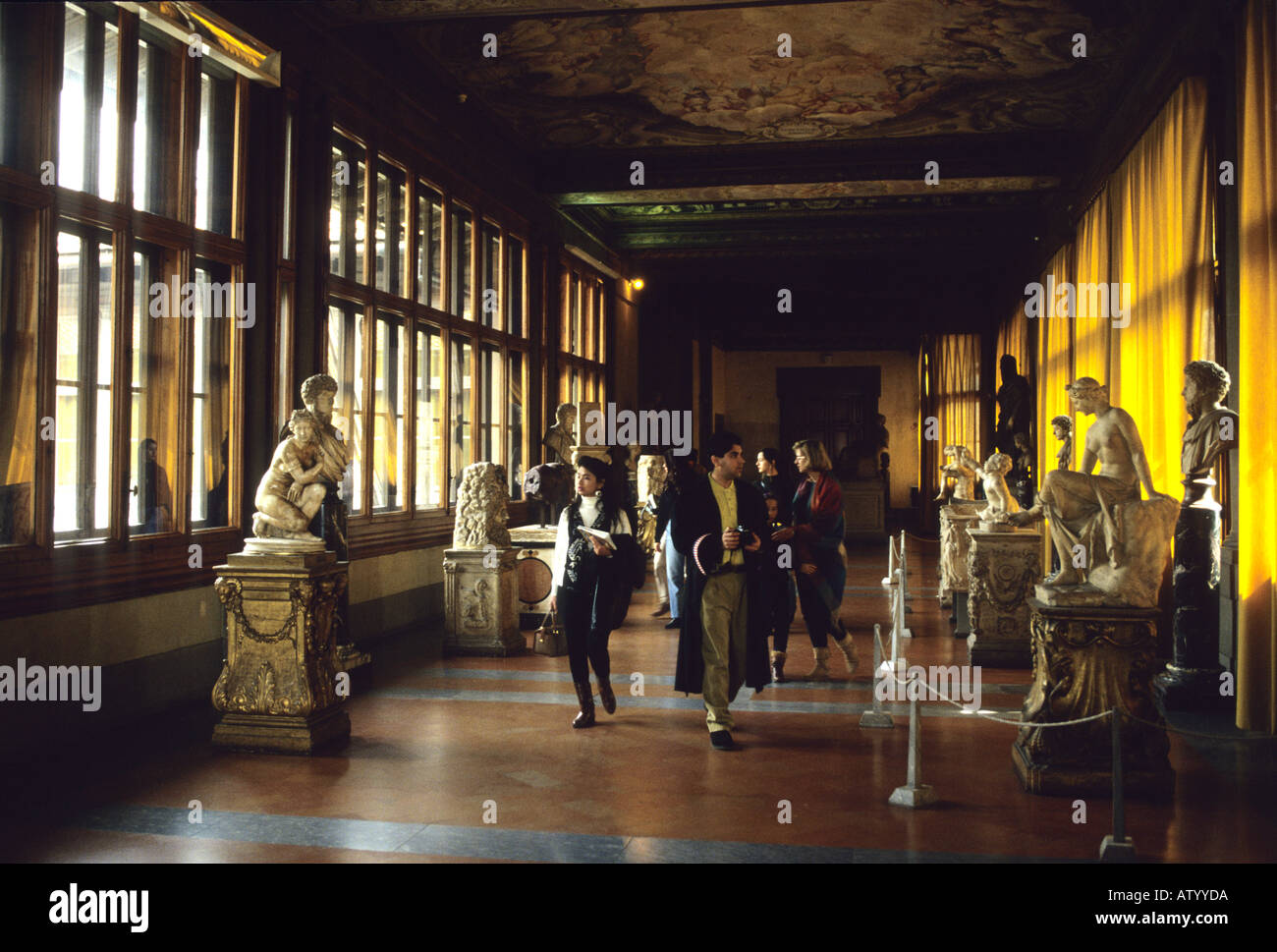 Interior Florence Ufficio Gallery Tuscany Italy Stock Photo