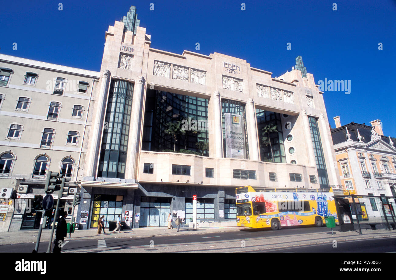 Eden hotel Praï¿½a Restauradores Lisbona Portugal Europe Stock Photo