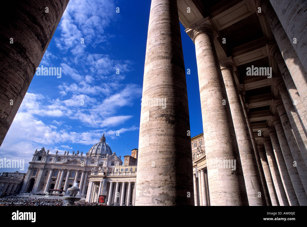 Bernini colonnade San Pietro square Rome Lazio Italy Stock Photo Alamy