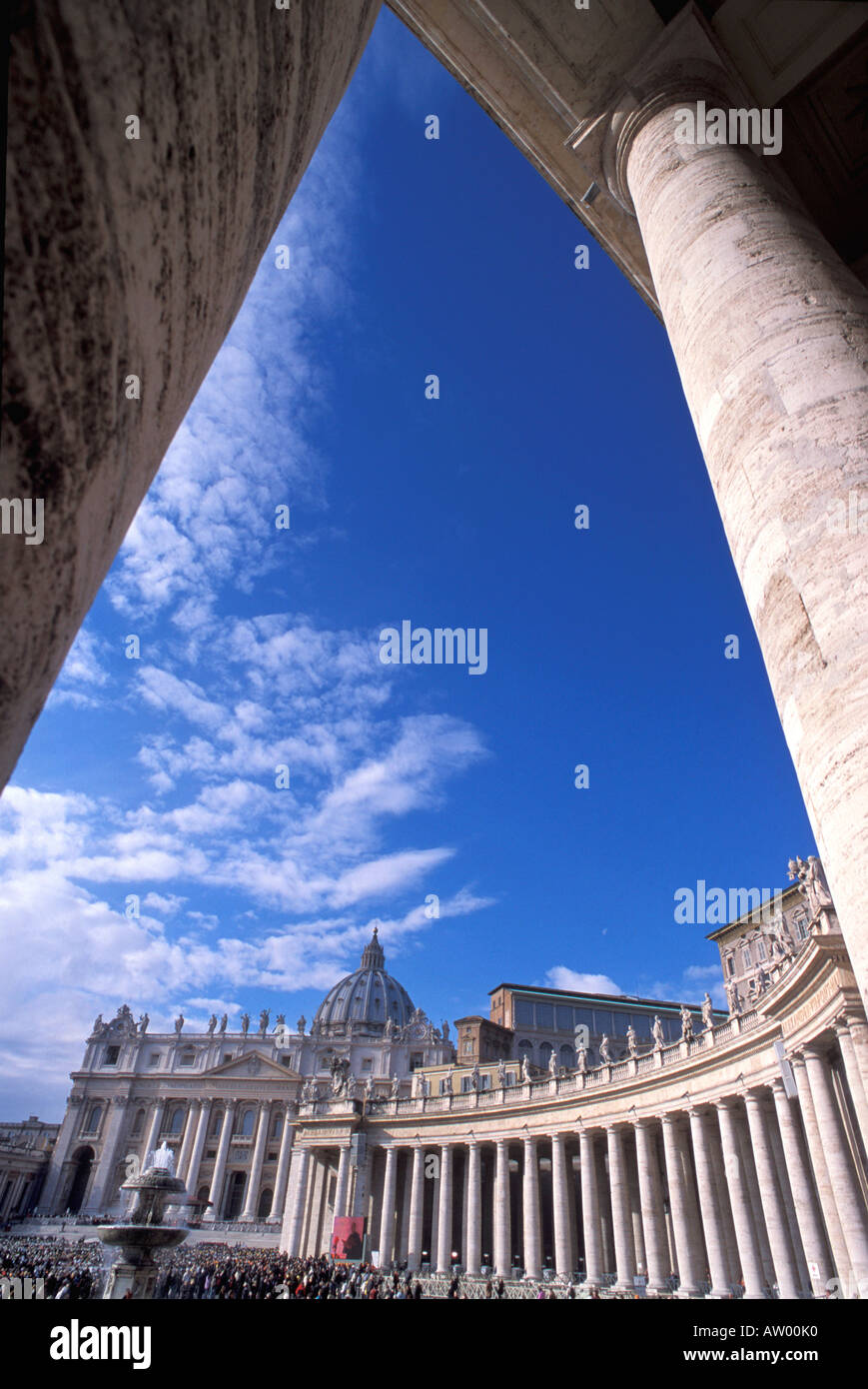 Bernini colonnade San Pietro square Rome Lazio Italy Stock Photo Alamy