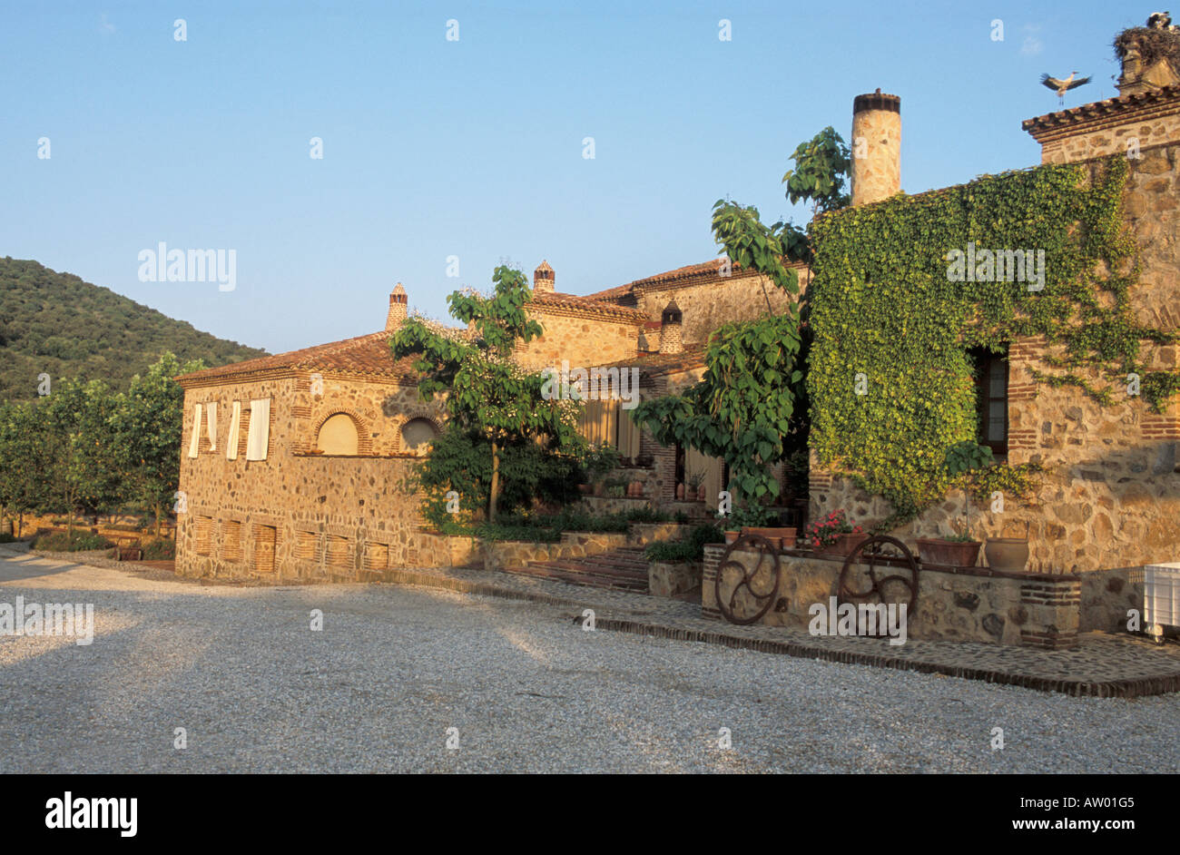 Monasterio Rocamador hotel ex Franciscan monastery Almendral Extremadura region Spain Europe Stock Photo