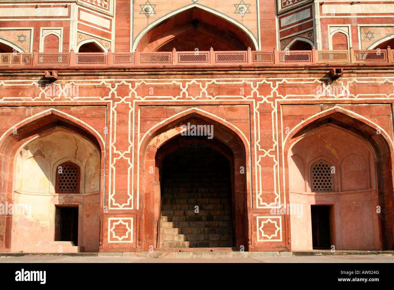 Doorway to Humayun's tomb in New Delhi - historical heritage monument Stock Photo