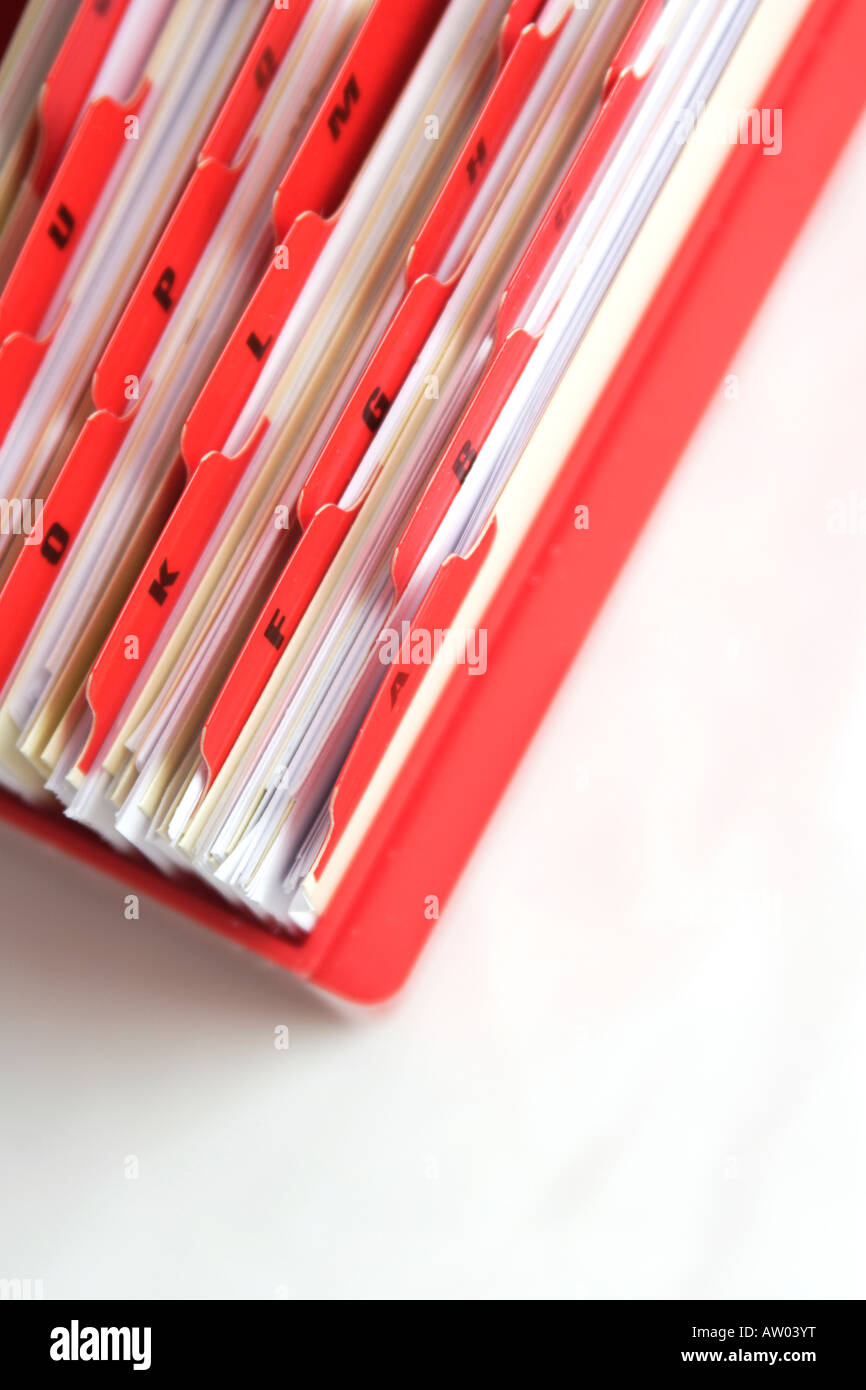 red index box or organiser Stock Photo