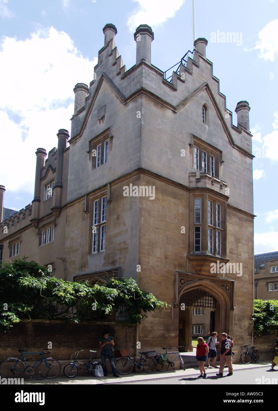 Sydney Sussex College Cambridge University perspective corrected Stock Photo