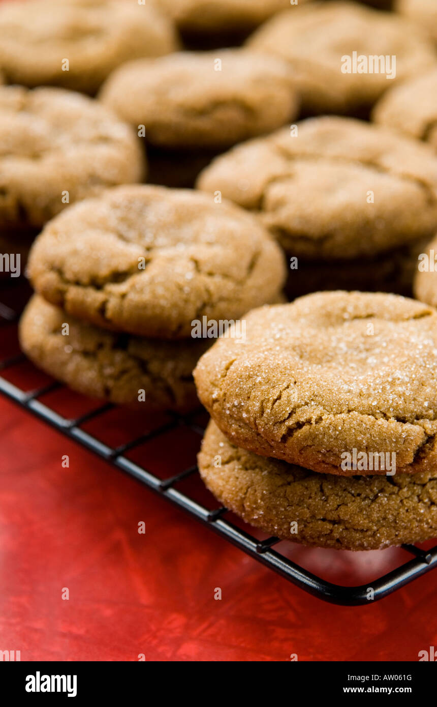 sheet of fresh baked cookies Stock Photo Alamy