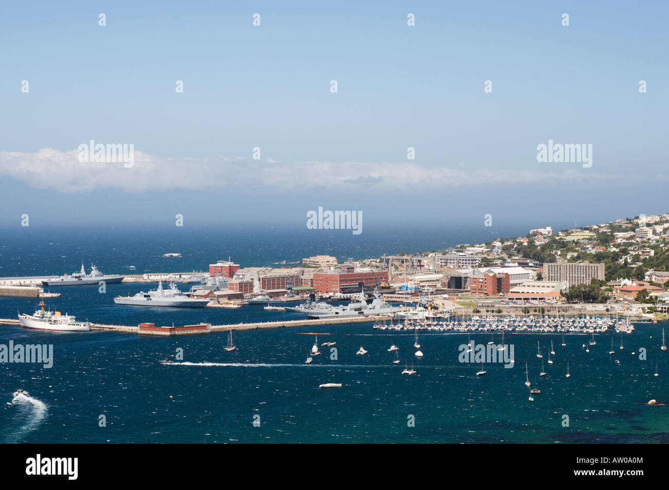 Simonstown or Simon s Town on the Cape Peninsula home of the South African navy and a yacht club Stock Photo