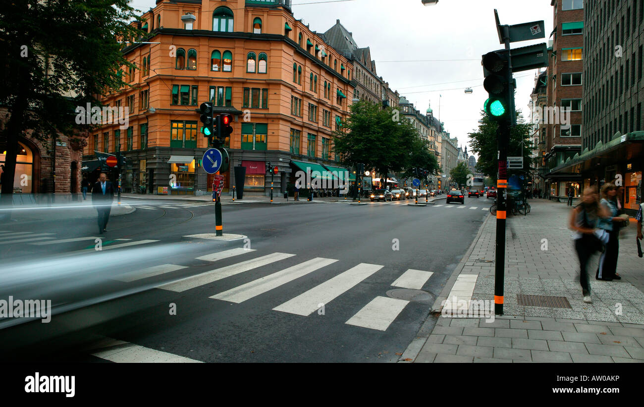 Street Scene, Stockholm,  Sweden Stock Photo